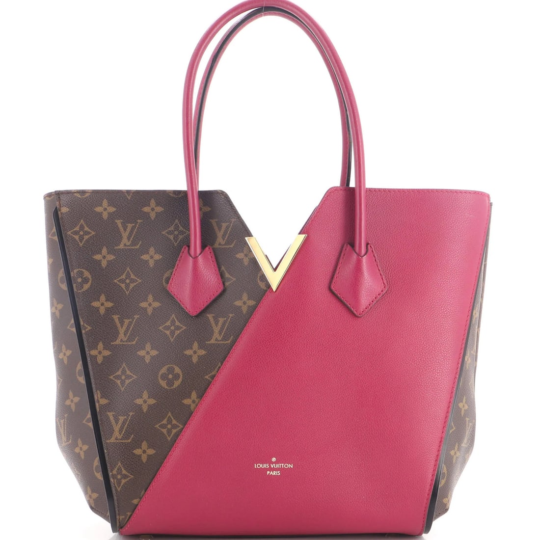 Canvas Handbag Monogram Leather Louis Vuitton Kimono MM: Canvas Handbag Monogram Leather Louis Vuitton Kimono MM Canvas Handbag Monogram Leather Louis Vuitton Kimono MM features a unique blend of canvas and leather, with a striking purple exterior and gold