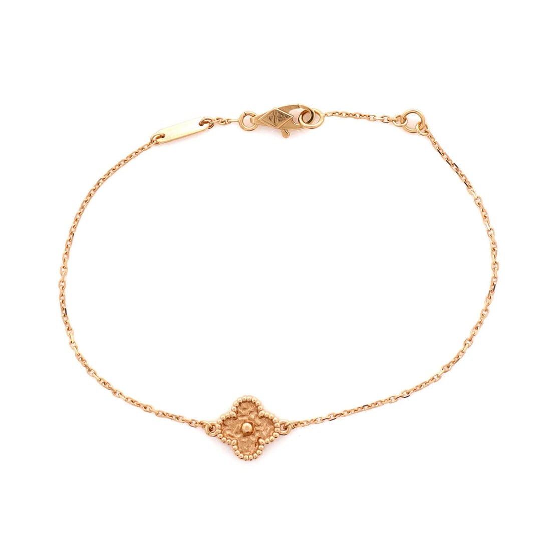 Van Cleef & Arpels Sweet Alhambra Bracelet 18K Rose Gold: Van Cleef & Arpels Sweet Alhambra Bracelet 18K Rose Gold 18K Rose Gold Sweet Alhambra Bracelet in Excellent Condition. This 18K rose gold Sweet Alhambra bracelet boasts a classic design with a touch
