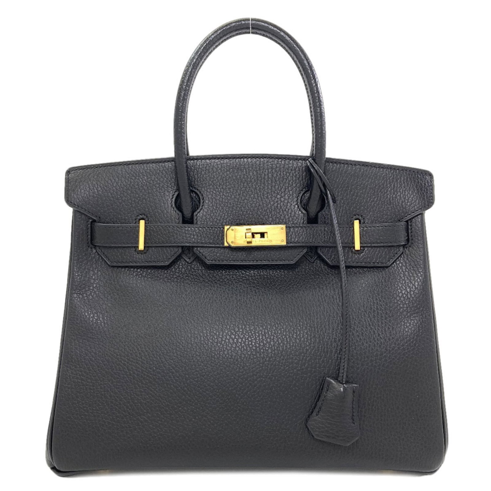 Handbag Ardennes Leather Hermes: Handbag Ardennes Leather Hermes Ardennes leather handbag with a sleek black finish, measuring 23cm x 30cm x 15.5cm, offering a stylish and compact design. This Herm?s handbag features high-quality Ard