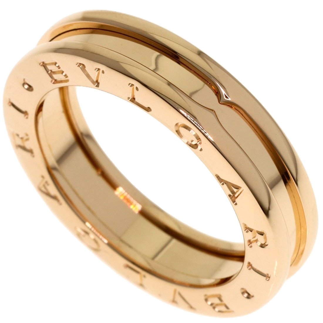 Bvlgari B.Zero1 1 Band #51 Ring K18 Pink Gold: Bvlgari B.Zero1 1 Band #51 Ring K18 Pink Gold K18 Pink Gold Bvlgari B.Zero1 1 Band #51 Ring is a stunning piece featuring 18k pink gold construction. This ring boasts the signature Bvlgari design, wit