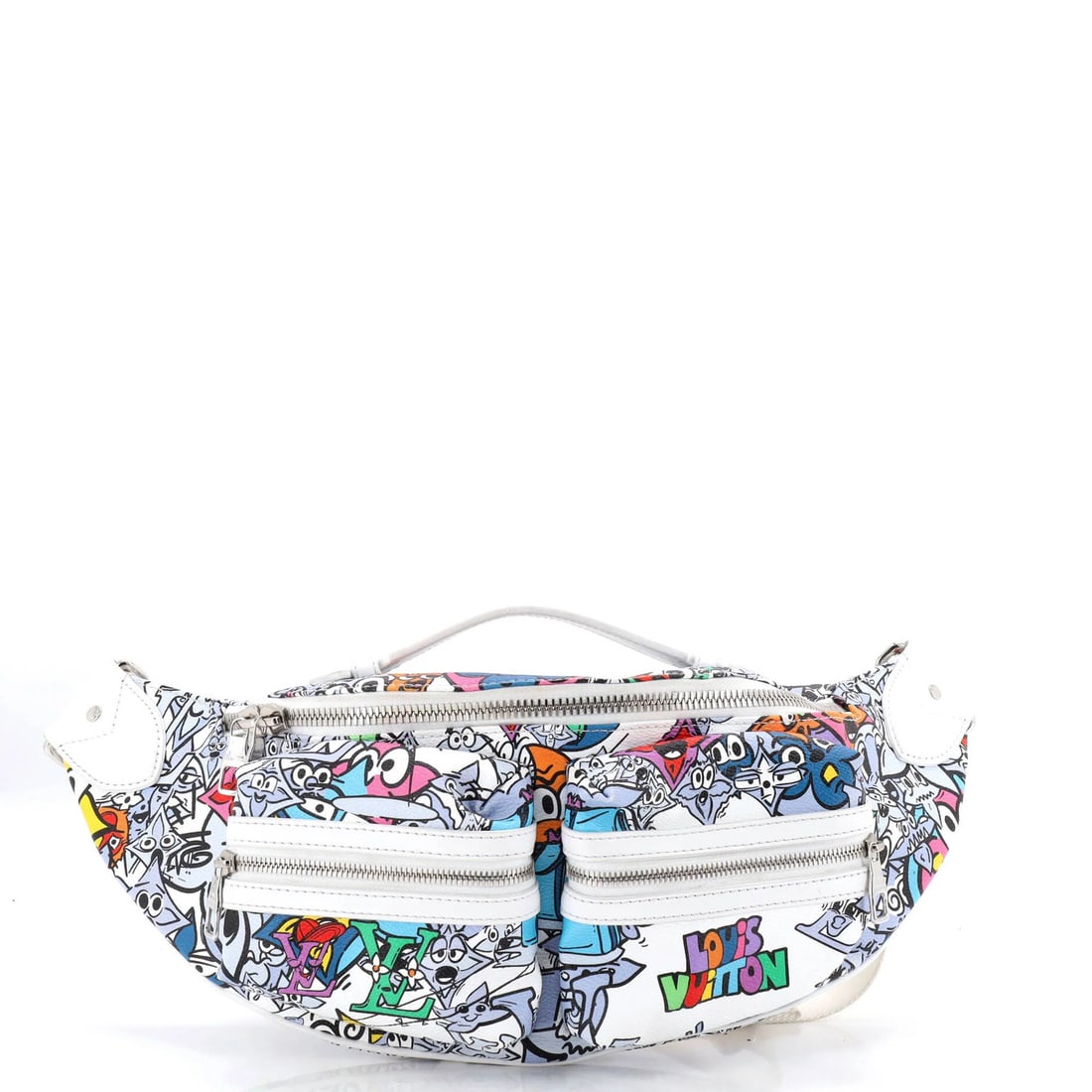 Multipocket Bumbag Canvas Monogram Comics Louis Vuitton Limited Edition: Multipocket Bumbag Canvas Monogram Comics Louis Vuitton Limited Edition Canvas exterior with a print of the iconic Louis Vuitton monogram, this limited edition multipocket bumbag features a unique