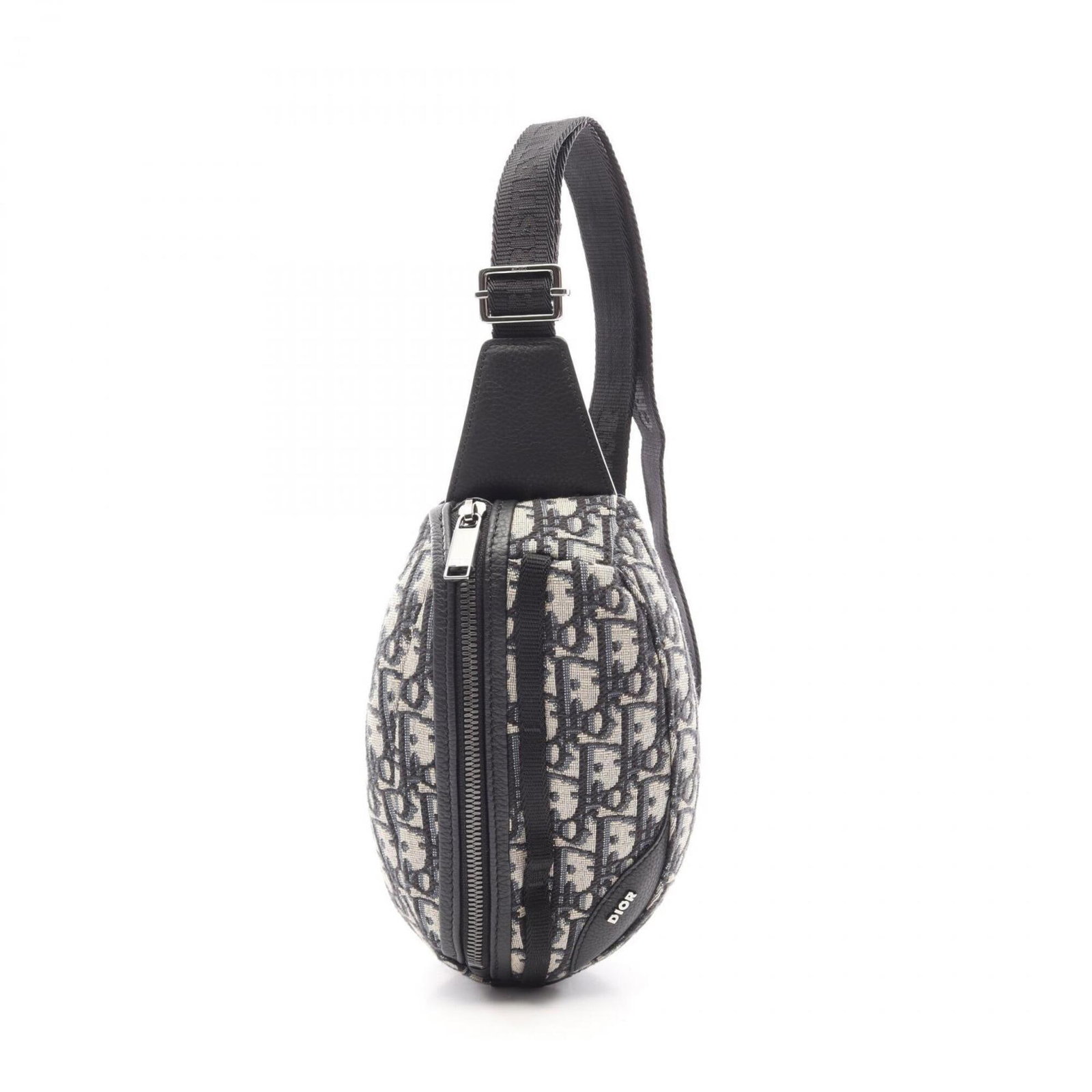 Christian Dior Fanny Leather Handbag Canvas Pack: Christian Dior Fanny Leather Handbag Canvas Pack Canvas and leather combine in a classic design, with a beige, black, or navy color palette. The Christian Dior Fanny Leather Handbag Canvas Pack