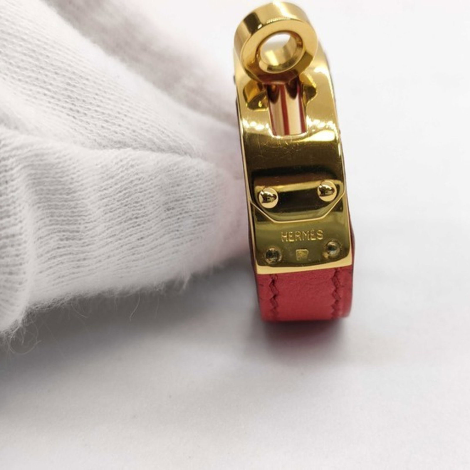 Hermes Leather Scarf Ring - 9