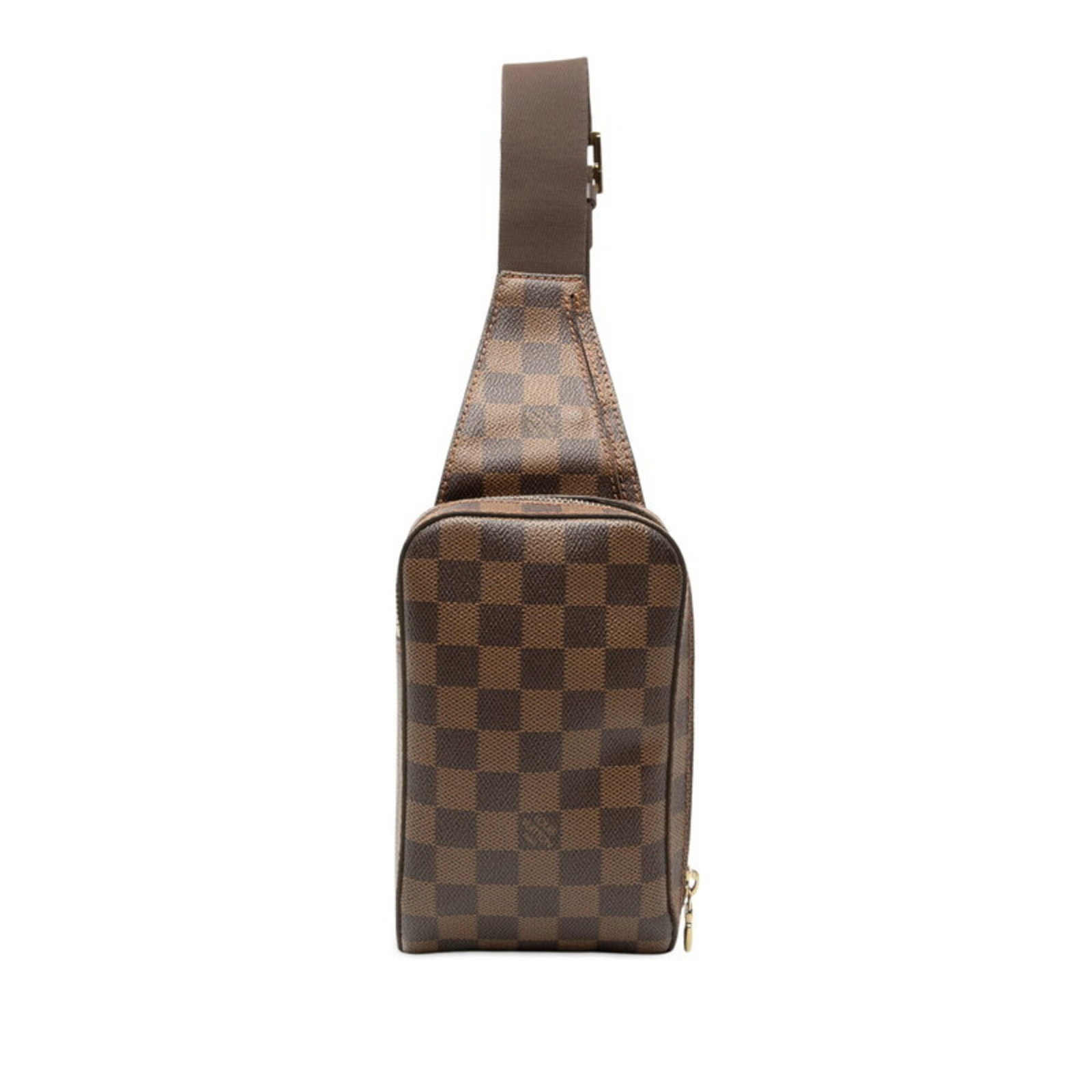 Shoulder Bag Sling Bag Pvc Leather Louis Vuitton: Shoulder Bag Sling Bag Pvc Leather Louis Vuitton Brown PVC and leather Louis Vuitton shoulder bag with Damier design, measuring 20cm x 11.5cm x 4cm. This sling bag features a unique combination of