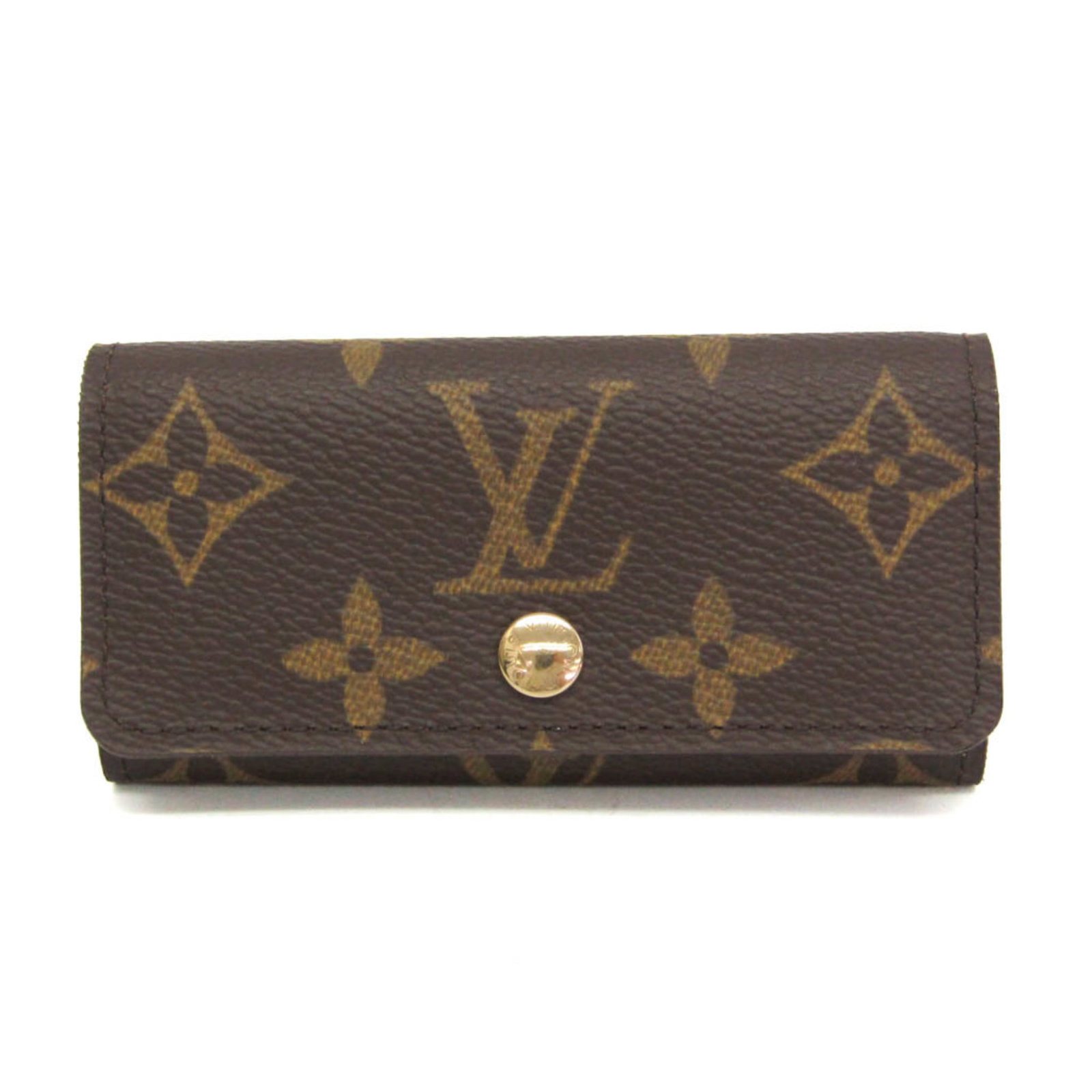 Keycase Monogram Louis Vuitton: Keycase Monogram Louis Vuitton The Louis Vuitton Monogram 4 Key Holder is a stylish and functional accessory, featuring the iconic Monogram pattern and a snap closure for easy use. Made from high-qual