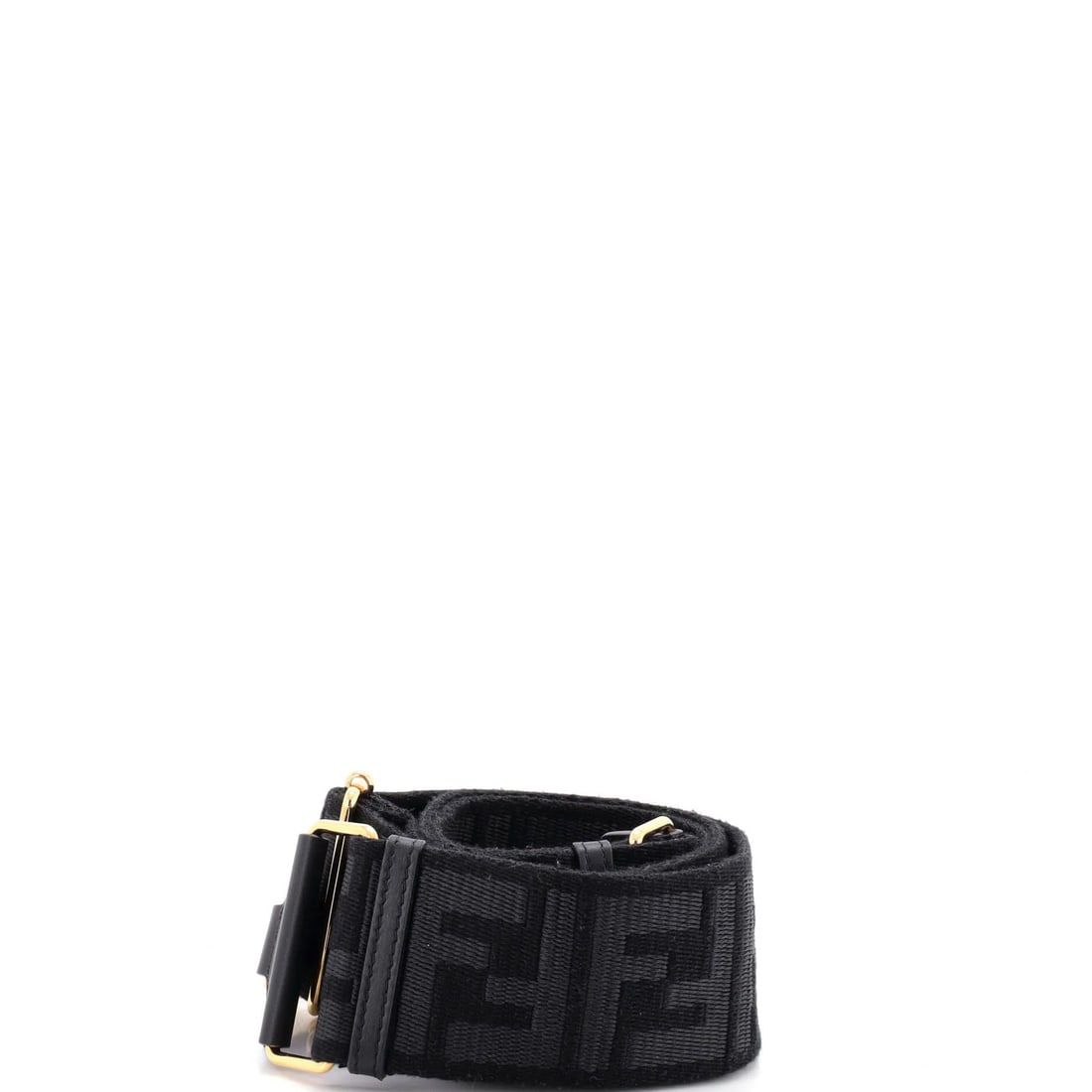 Fendi Strap You Shoulder Strap Zucca Canvas with Leather: Fendi Strap You Shoulder Strap Zucca Canvas with Leather Black Fendi Strap You Shoulder Strap Zucca Canvas with Leather features a canvas exterior with leather accents, measuring 32" in length and 2.5