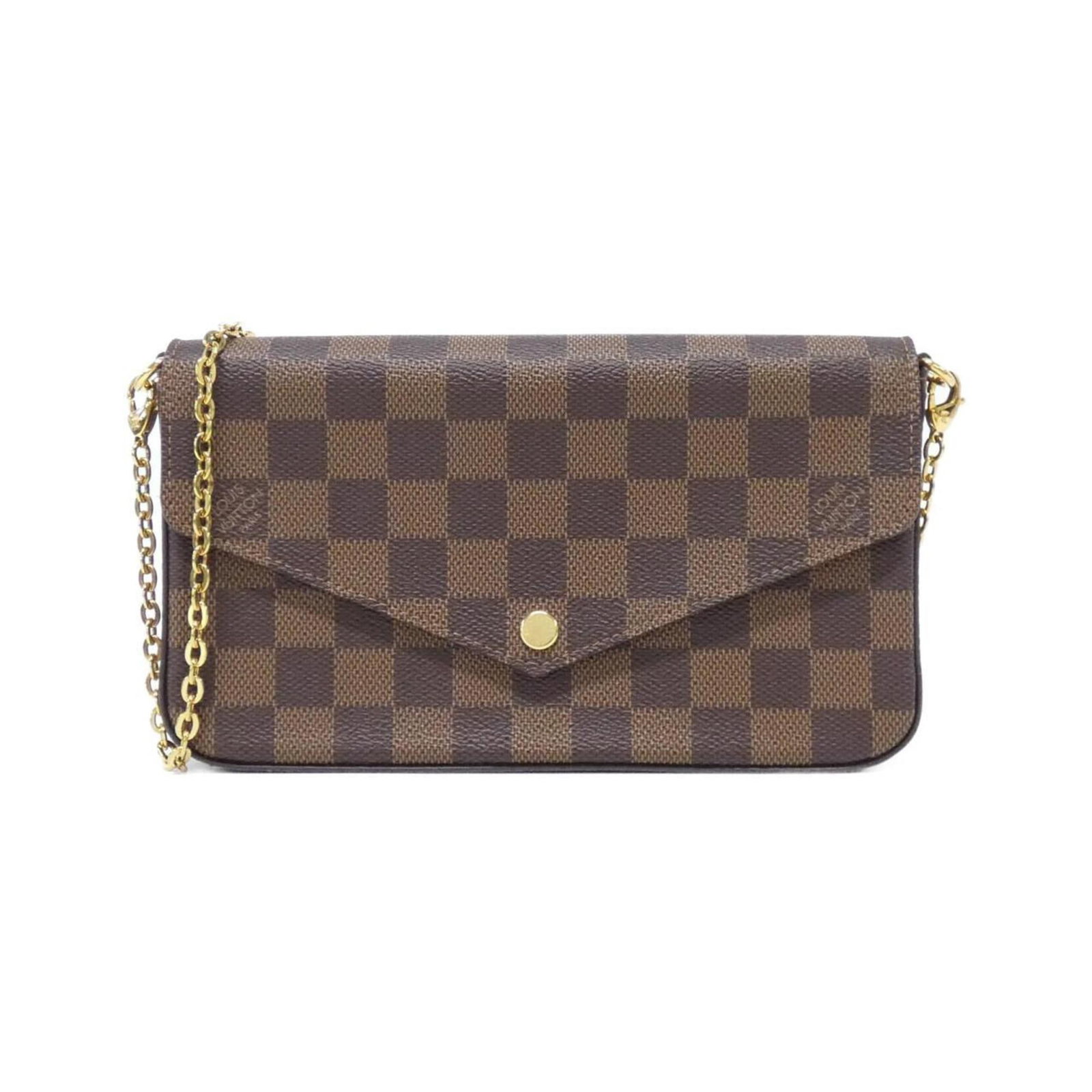 Coated Canvas Pochette Bag Shoulder Louis Vuitton: Coated Canvas Pochette Bag Shoulder Louis Vuitton Coated canvas construction lends a durable, sophisticated touch to this classic Louis Vuitton pochette bag. The brown color and compact 12cm x 21cm x