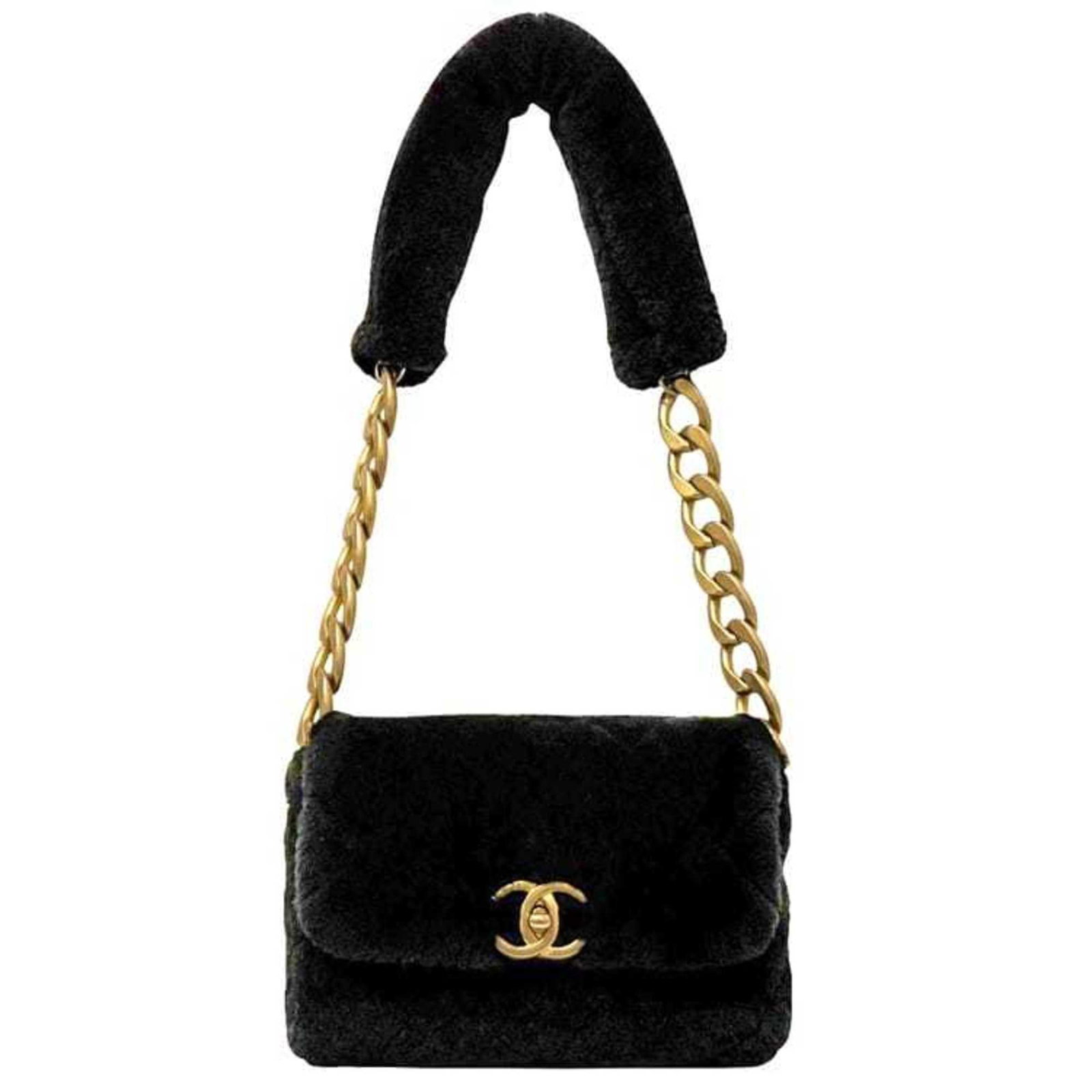 Fur Shoulder Bag Chanel: Fur Shoulder Bag Chanel Black fur shoulder bag with a sleek design, measuring 14cm x 20cm x 4cm. The bag comes with a guarantee card, ensuring a secure ownership experience. This Chanel shoulder bag