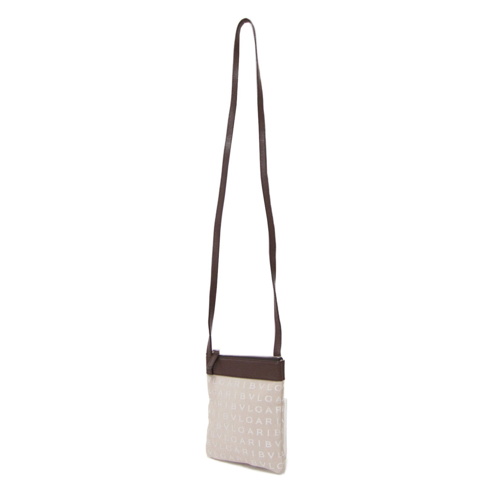 Canvas Leather Pochette Bag Bvlgari Shoulder: Canvas Leather Pochette Bag Bvlgari Shoulder Canvas Leather Pochette Bag Bvlgari Shoulder - A stylish and versatile shoulder bag made from canvas and leather, featuring a signature design from