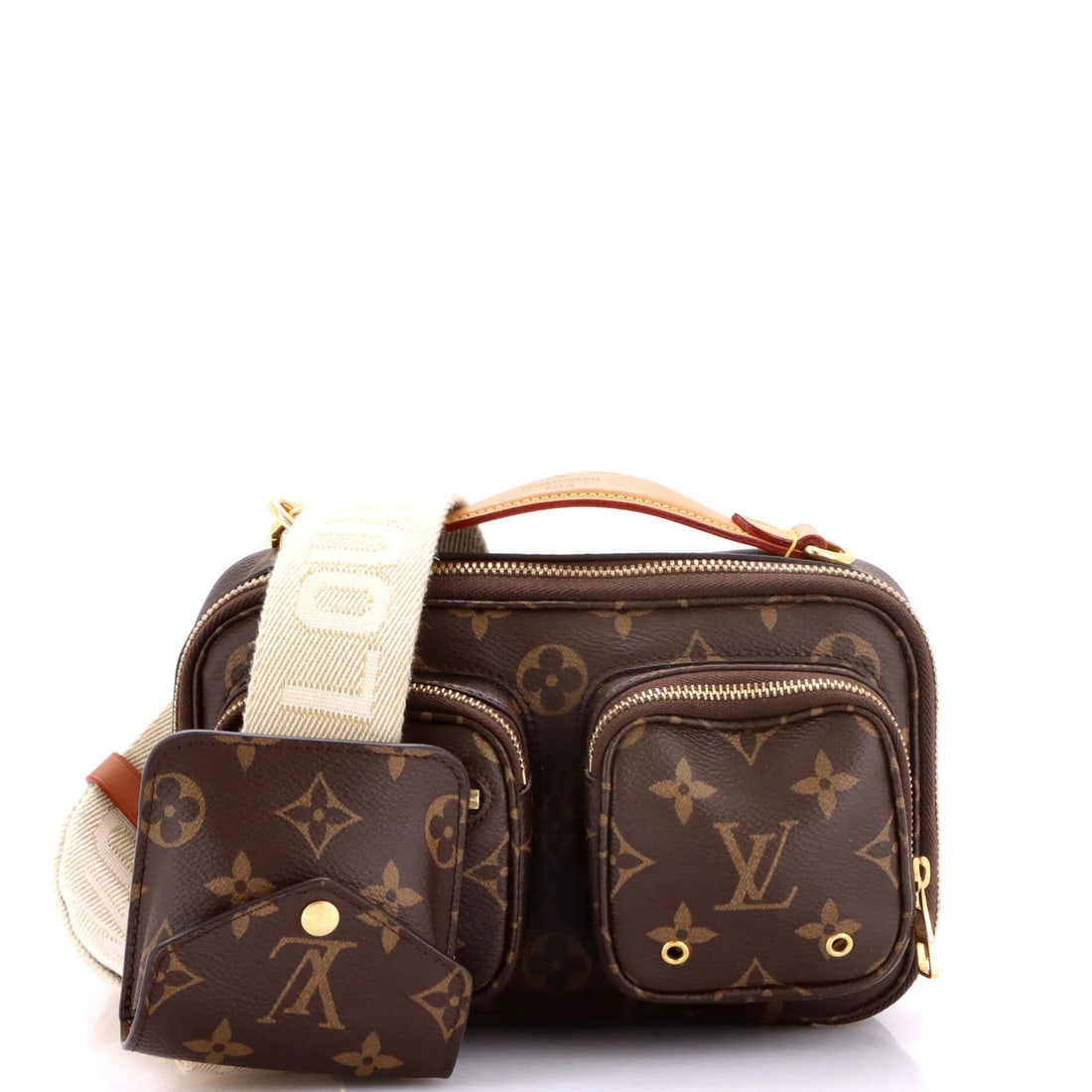Canvas bag Crossbody Louis Vuitton Monogram Utility: Canvas bag Crossbody Louis Vuitton Monogram Utility Canvas bag Crossbody Louis Vuitton Monogram Utility features a classic brown canvas exterior with gold hardware, adorned with the iconic Monogram