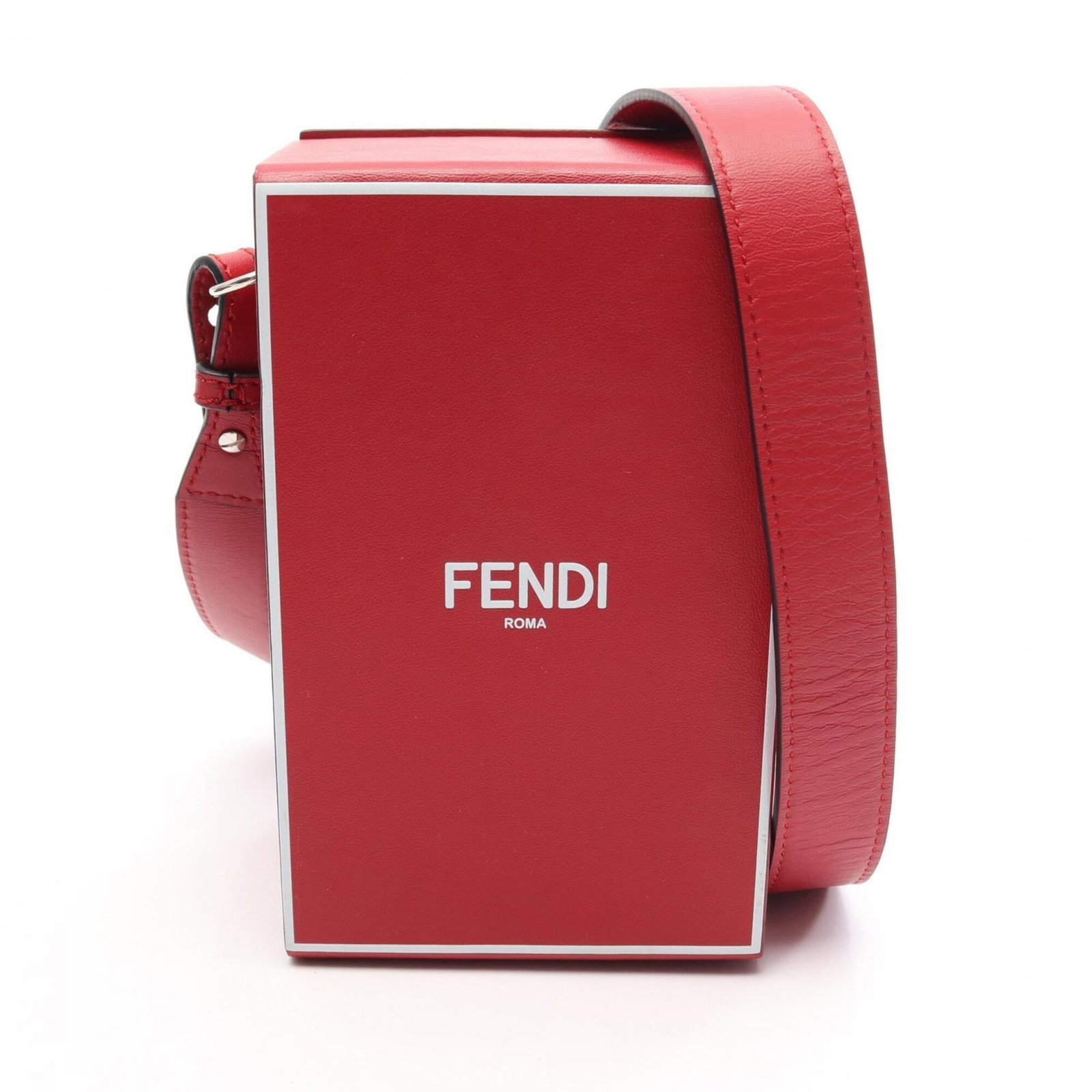 Shoulder Bag Leather Fendi Handbag: Shoulder Bag Leather Fendi Handbag Red Leather Fendi Shoulder Bag - 17cm x 10cm x 7cm. This Fendi shoulder bag is made from high-quality leather and features a bold red color. With its compact size