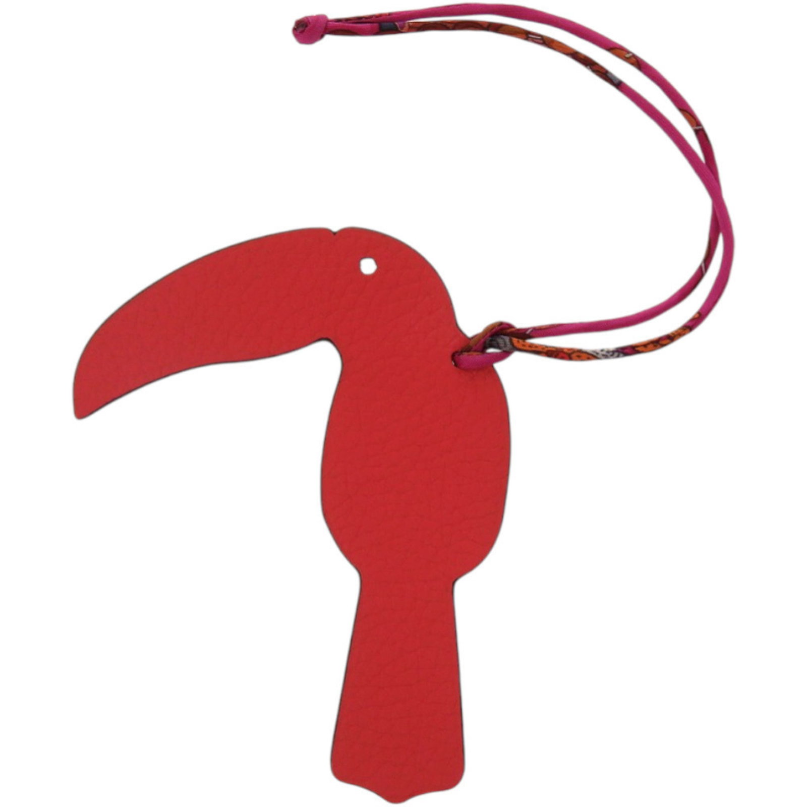 Hermes Leather Keyring: Hermes Leather Keyring Made from high-quality leather, this Hermes keyring boasts a classic design with a subtle beige and red color combination. The compact size and sleek design make it a versatile 