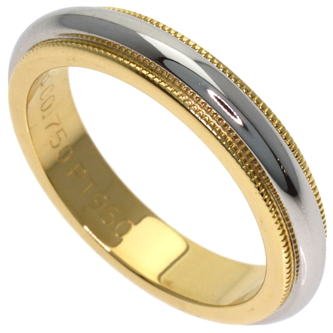 Tiffany Co Milgrain Ring K18 Yellow Gold: Tiffany Co Milgrain Ring K18 Yellow Gold K18 Yellow Gold Milgrain Ring from Tiffany & Co. features a classic design with intricate milgrain details, showcasing the luxury of high-karat gold. This