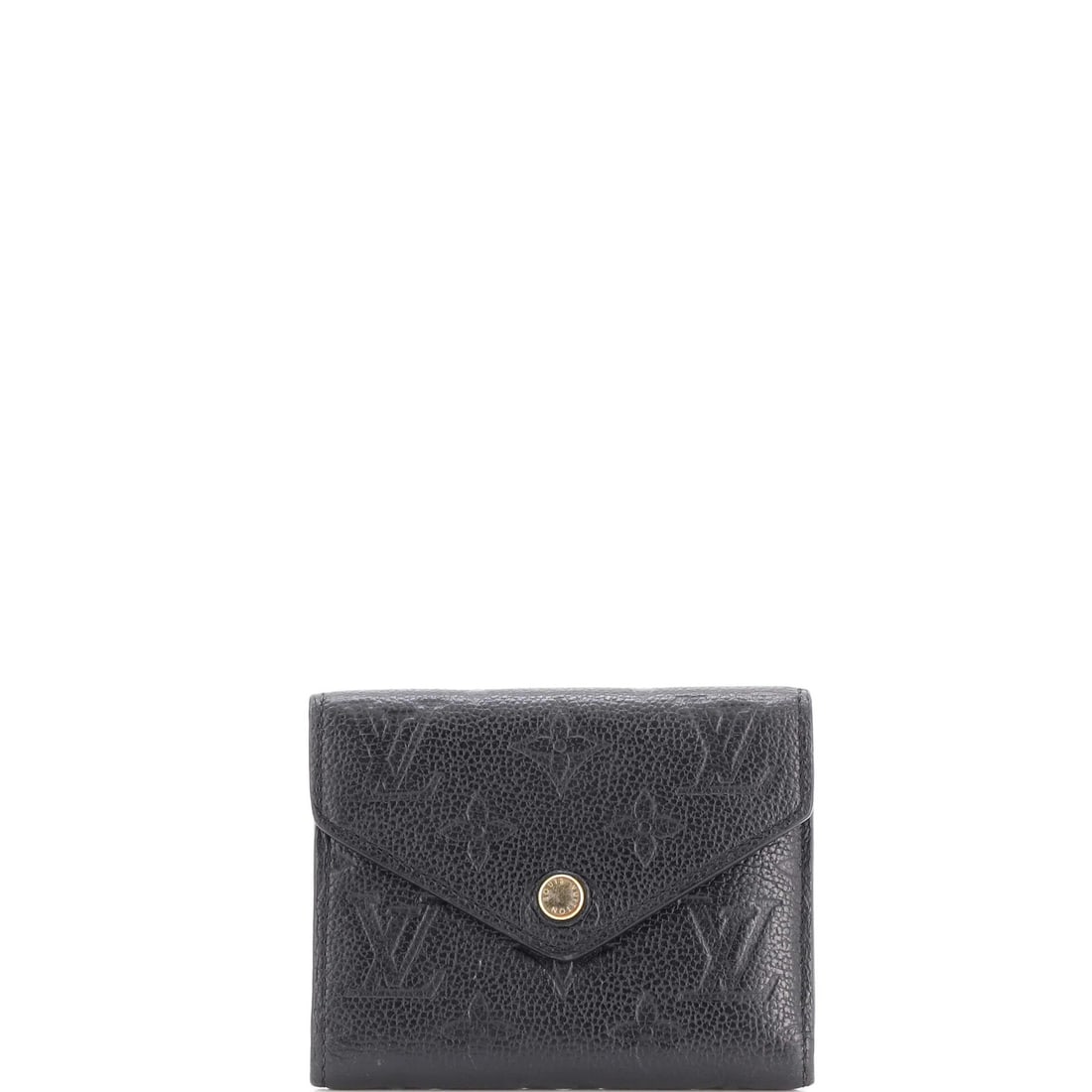 Victorine Wallet Monogram Leather Louis Vuitton Empreinte: Victorine Wallet Monogram Leather Louis Vuitton Empreinte Black Monogram Empreinte Leather Louis Vuitton Victorine Wallet with gold hardware, featuring a classic design and timeless style. The wallet