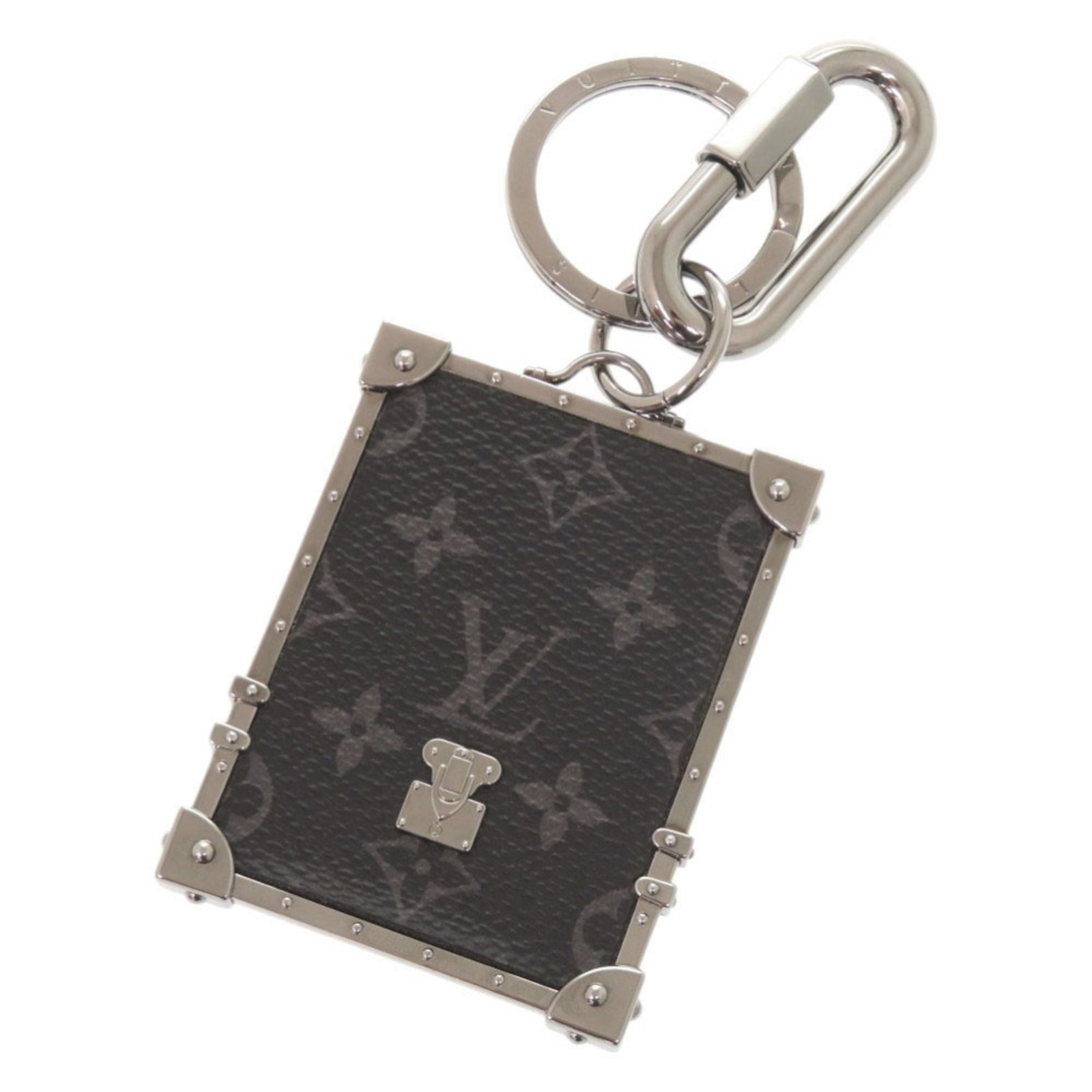 Metal Monogram Keyring Louis Vuitton Eclipse: Metal Monogram Keyring Louis Vuitton Eclipse Metal Monogram Keyring Louis Vuitton Eclipse is a sleek and sophisticated accessory featuring the iconic Monogram Eclipse design, crafted from high-quality