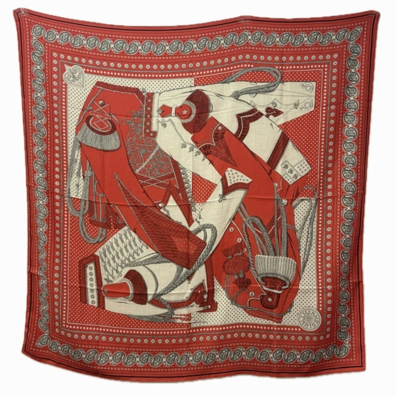 Hermes Cashmere: Hermes Cashmere Red cashmere scarf from Hermes, measuring 1.4m x 55.11'' in size. Made from high-quality cashmere material, this scarf is a classic accessory for women. Item Specifics: Brand: Hermes C