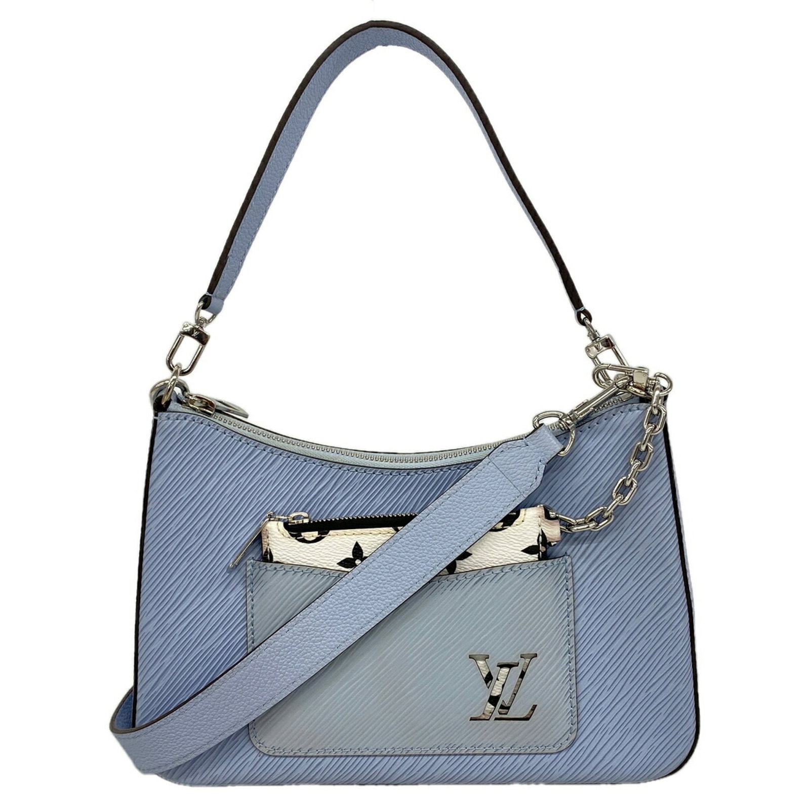 Handbag Louis Vuitton: Handbag Louis Vuitton Blue Louis Vuitton handbag with dimensions 15cm x 25.5cm x 7.5cm, featuring a classic design. This women's handbag is made of high-quality materials and has a signature that bear
