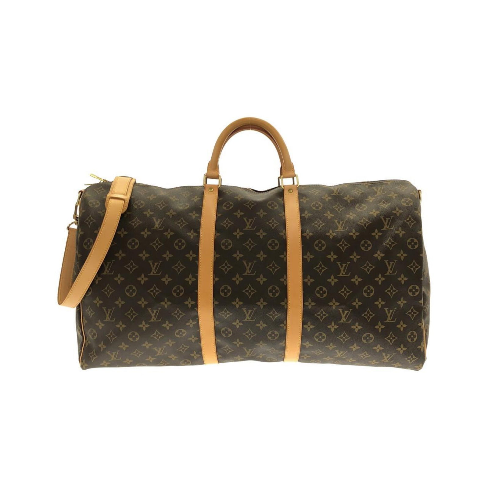 Vuitton Monogram Bag Louis Boston: Vuitton Monogram Bag Louis Boston Monogrammed with iconic Louis Vuitton design, this Boston bag boasts a timeless Marron color and classic monogram pattern. Measuring 32cm x 61cm x 26cm, it offers a