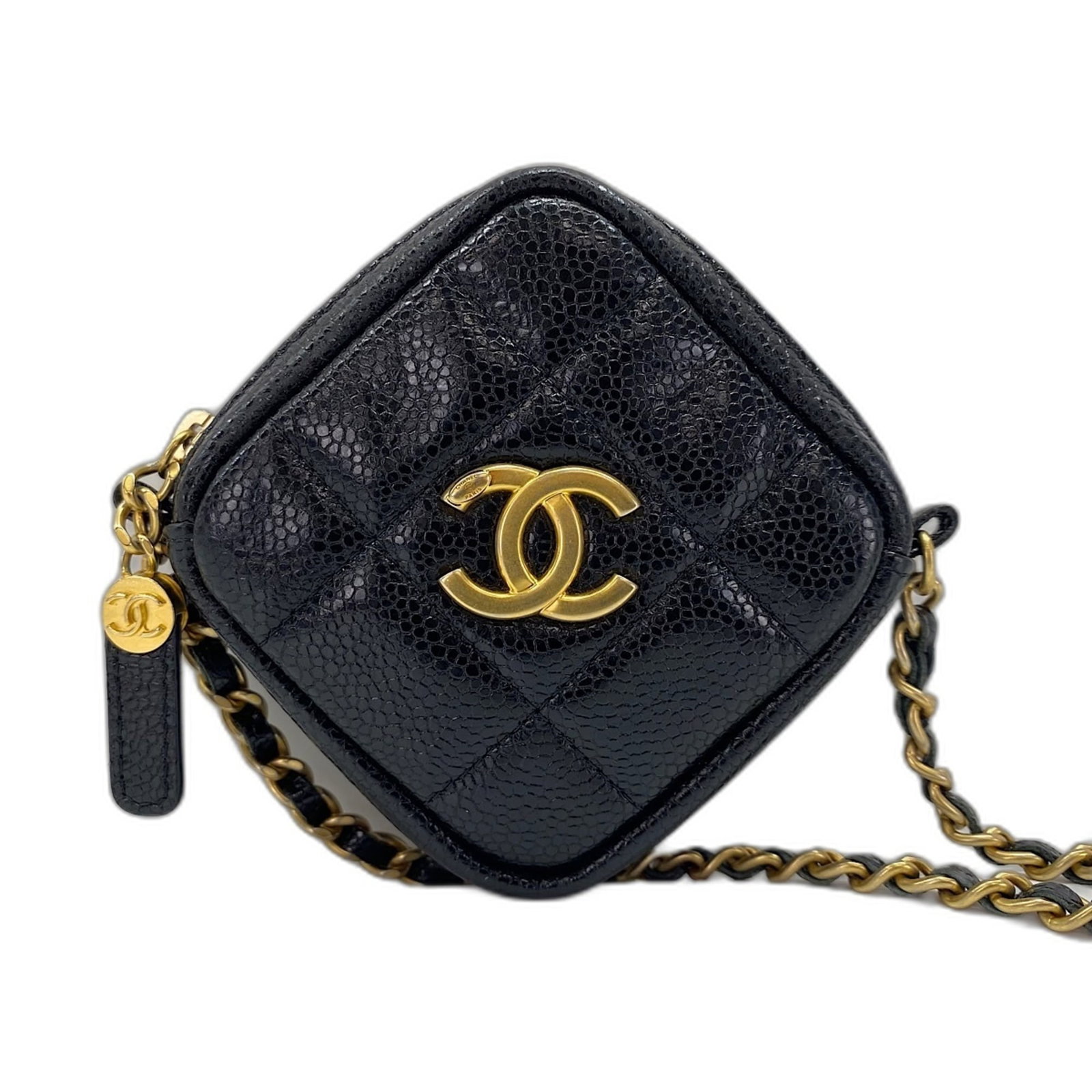 Shoulder Bag by Chanel: Shoulder Bag by Chanel Black Chanel shoulder bag with a sleek 9cm x 7cm x 2cm size, perfect for everyday carry. This stylish bag features a timeless design that exudes classic Chanel sophistication.