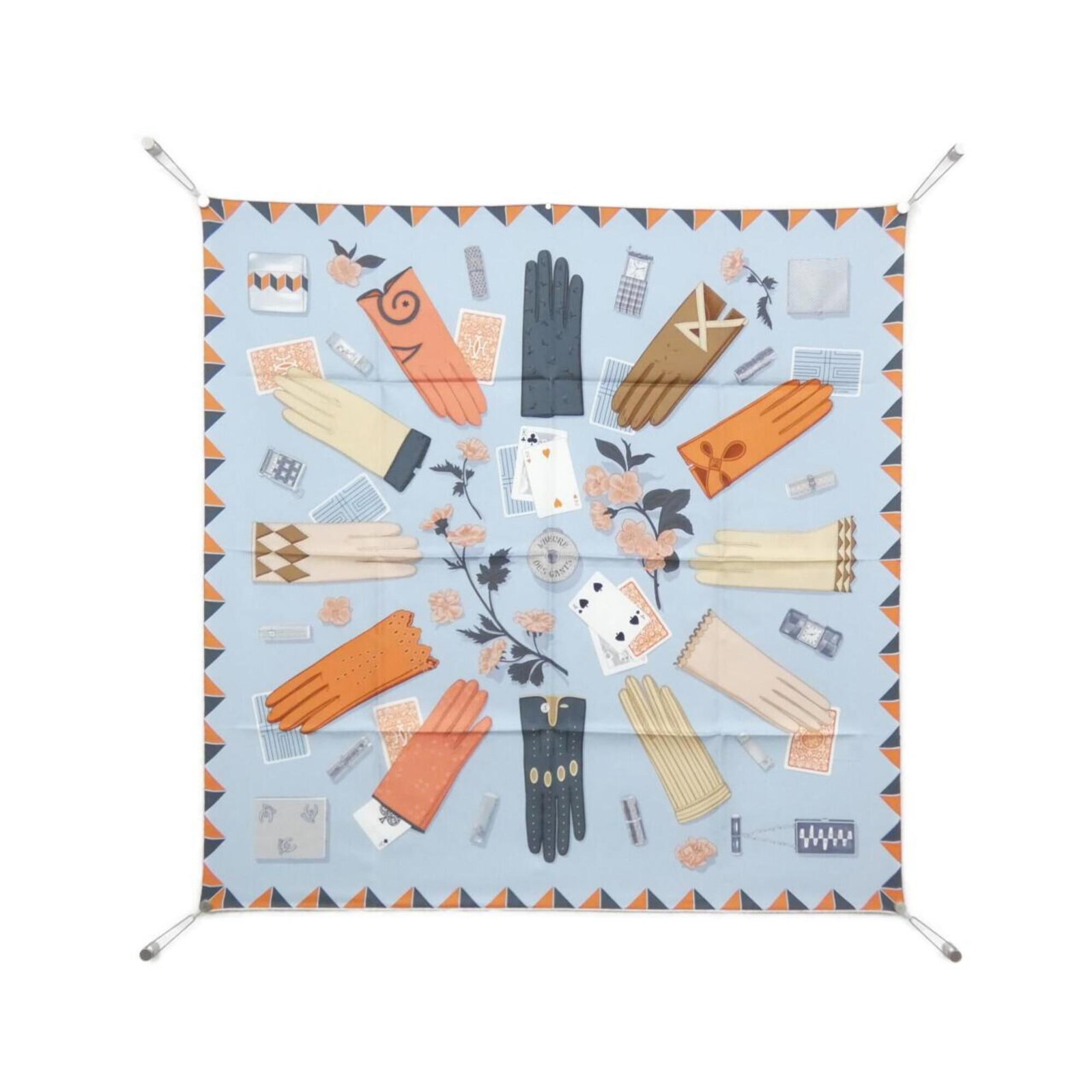Silk Hermes Scarf: Silk Hermes Scarf Silk from the renowned French fashion house, this 90cm x 90cm blue silk scarf is a timeless piece of elegance. Made from high-quality silk, its classic design and vibrant color make