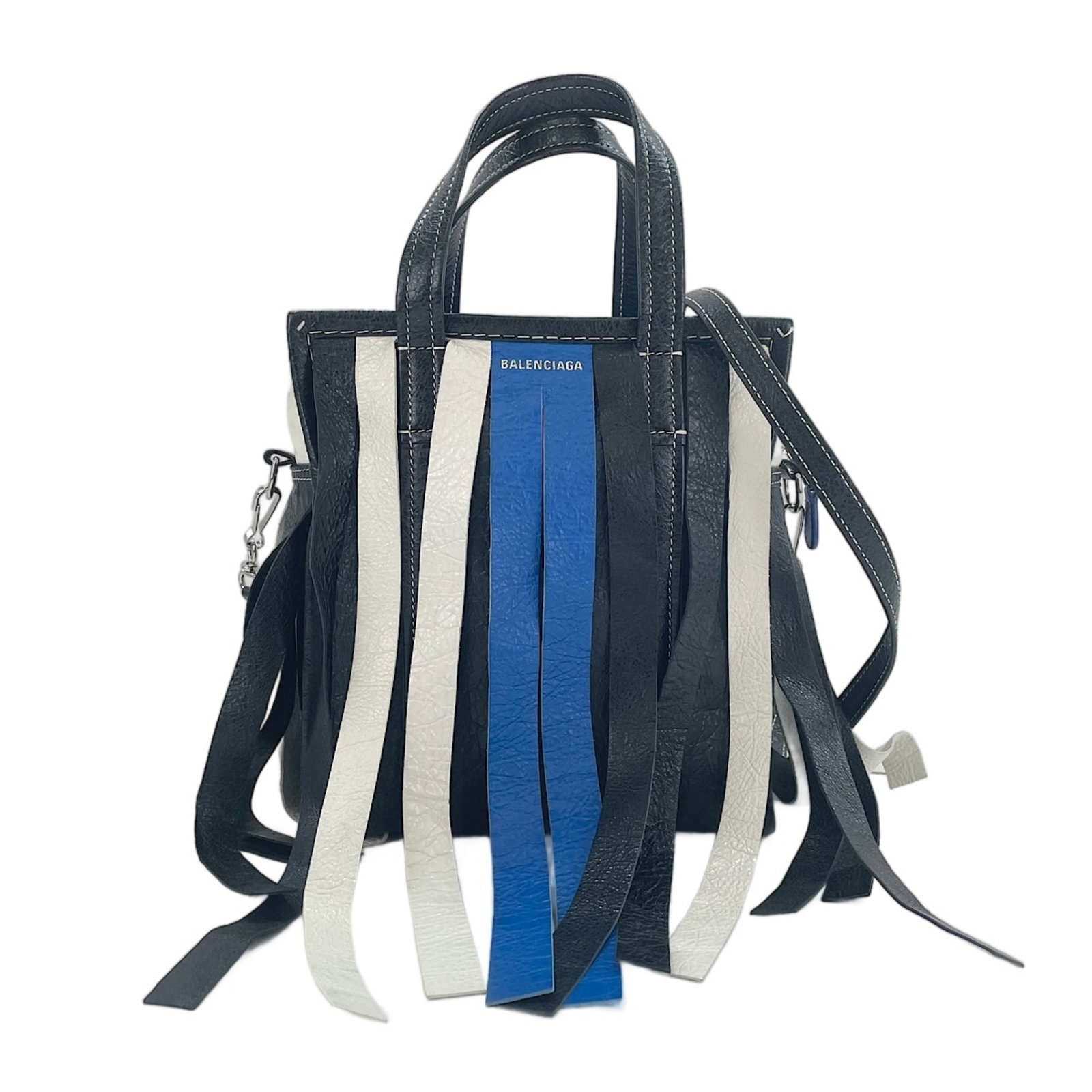 Balenciaga Handbag: Balenciaga Handbag Balenciaga's sleek black handbag boasts a compact 22cm x 22cm x 12cm design, making it the perfect size for a night out or everyday carry. The adjustable strap length of 107cm -