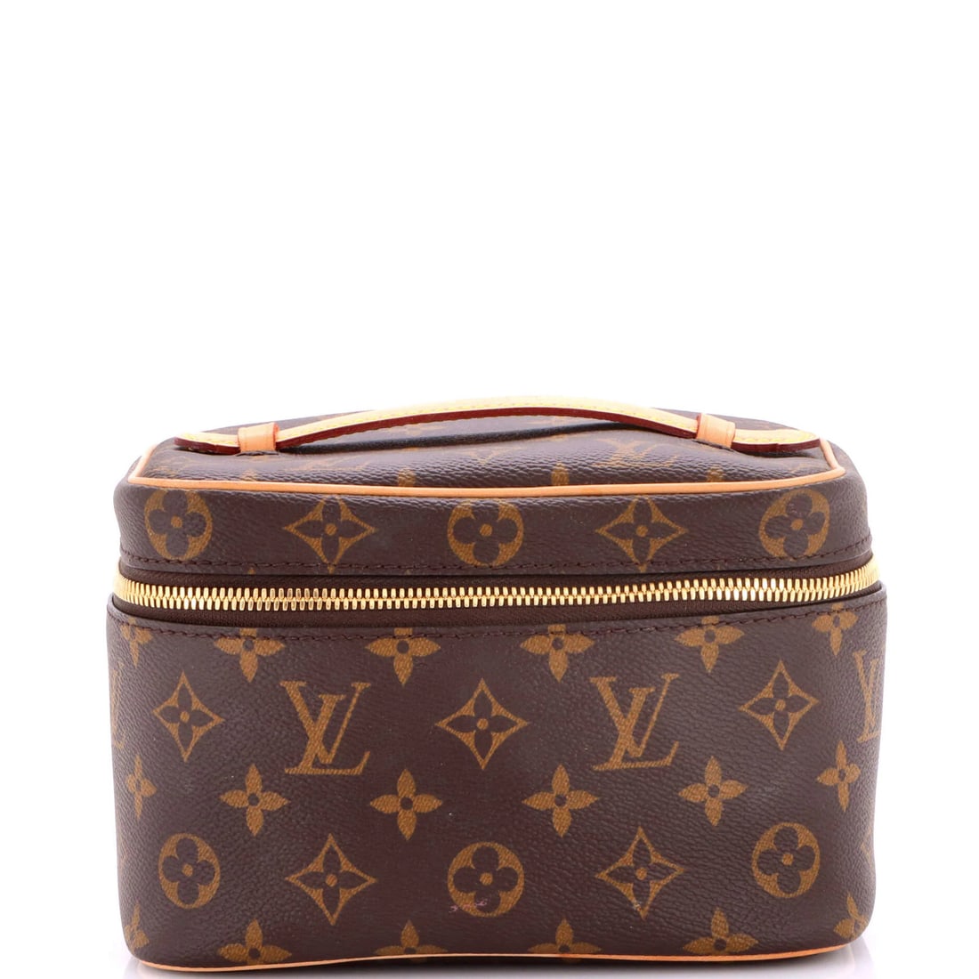 Macassar Mini Canvas Monogram Vuitton Louis Nice Vanity Case: Macassar Mini Canvas Monogram Vuitton Louis Nice Vanity Case Brown canvas coated exterior with Macassar monogram, a classic design from Louis Vuitton's Nice Vanity Case collection, is presented in a