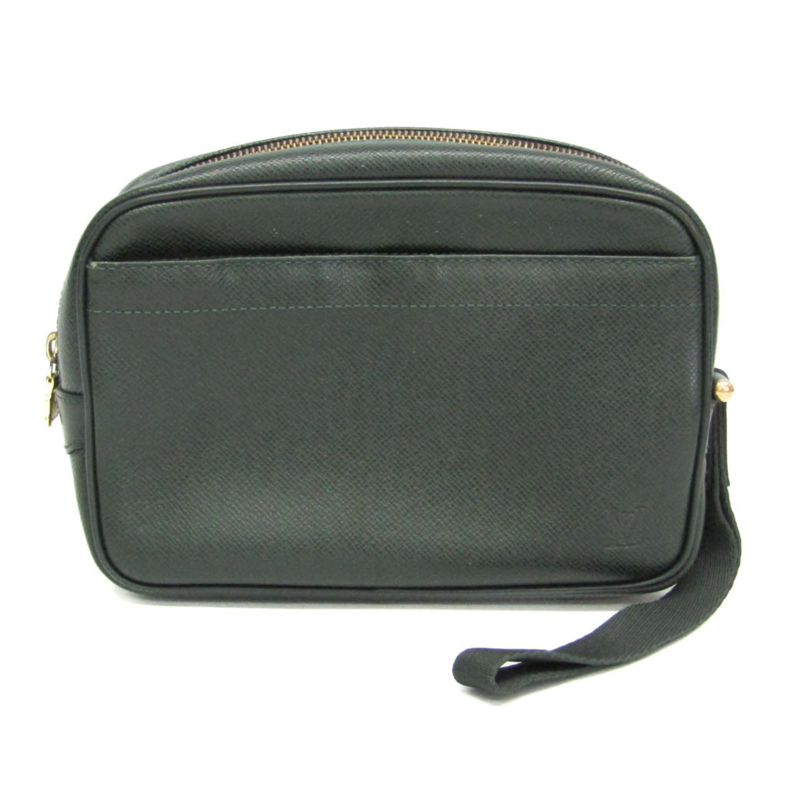 Vuitton Taiga Leather Clutch Bag: Vuitton Taiga Leather Clutch Bag The Vuitton Taiga Leather Clutch Bag boasts a striking Episea color and gold hardware, adding a touch of sophistication to any evening outfit. With its sleek design