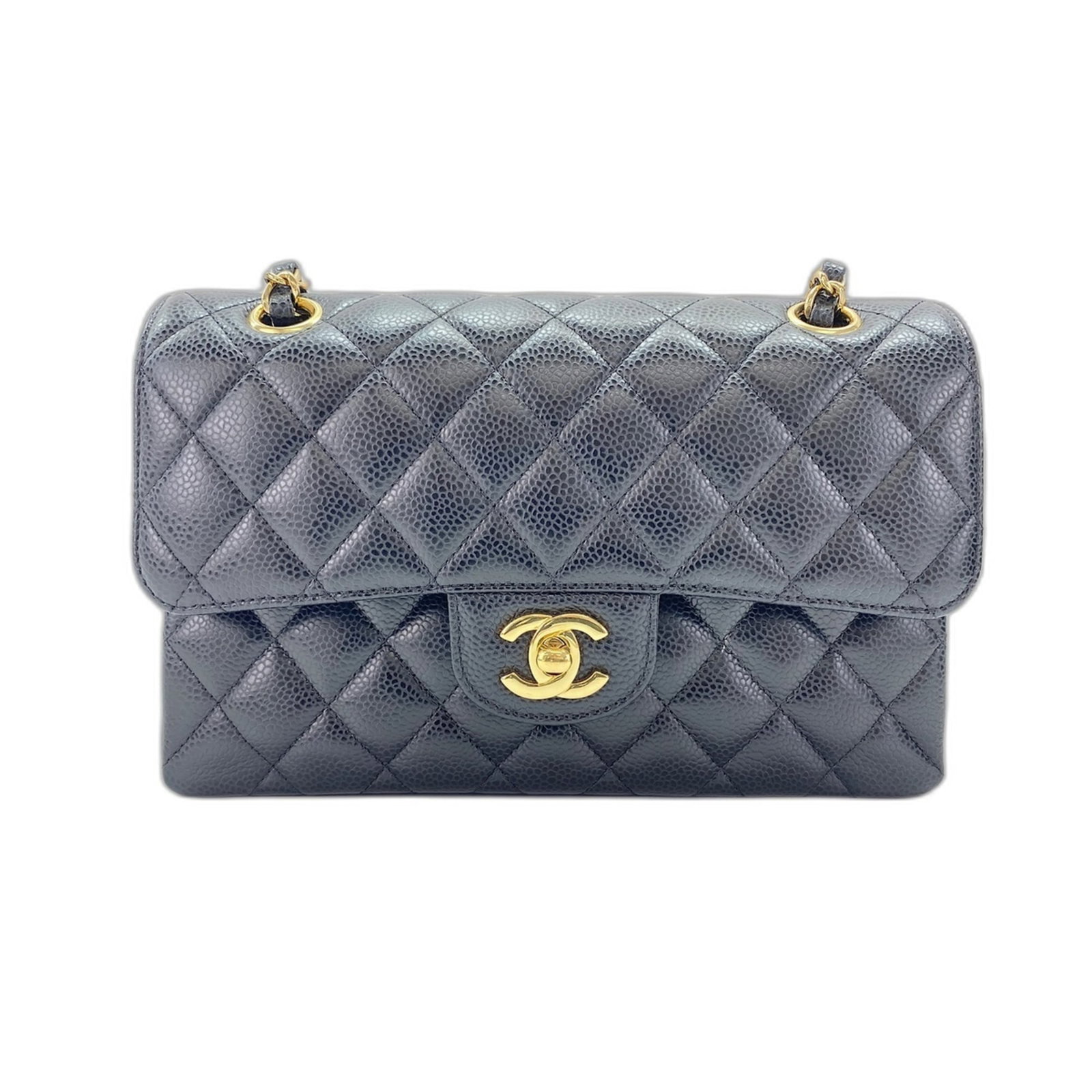 Shoulder Bag by Chanel: Shoulder Bag by Chanel Black Chanel shoulder bag with a sleek 13cm x 22cm x 6cm size, perfect for everyday carry. This stylish bag features a classic design and clean lines, making it a timeless addit