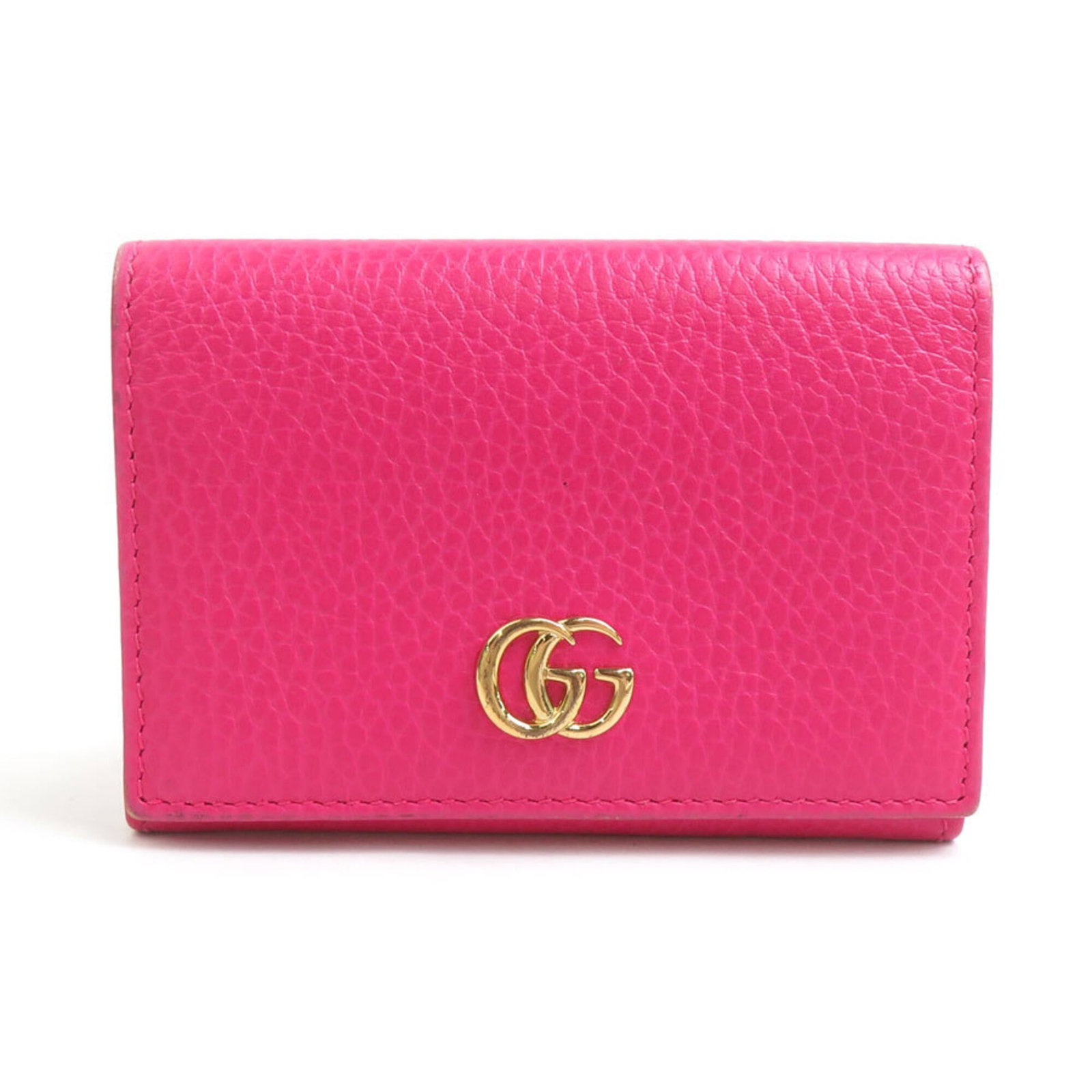 Case Card Leather Gucci: Case Card Leather Gucci This Gucci card case is a stylish accessory made from high-quality leather, available in a vibrant pink color. Measuring 7.5cm x 11cm x 1.5cm, it features a classic design