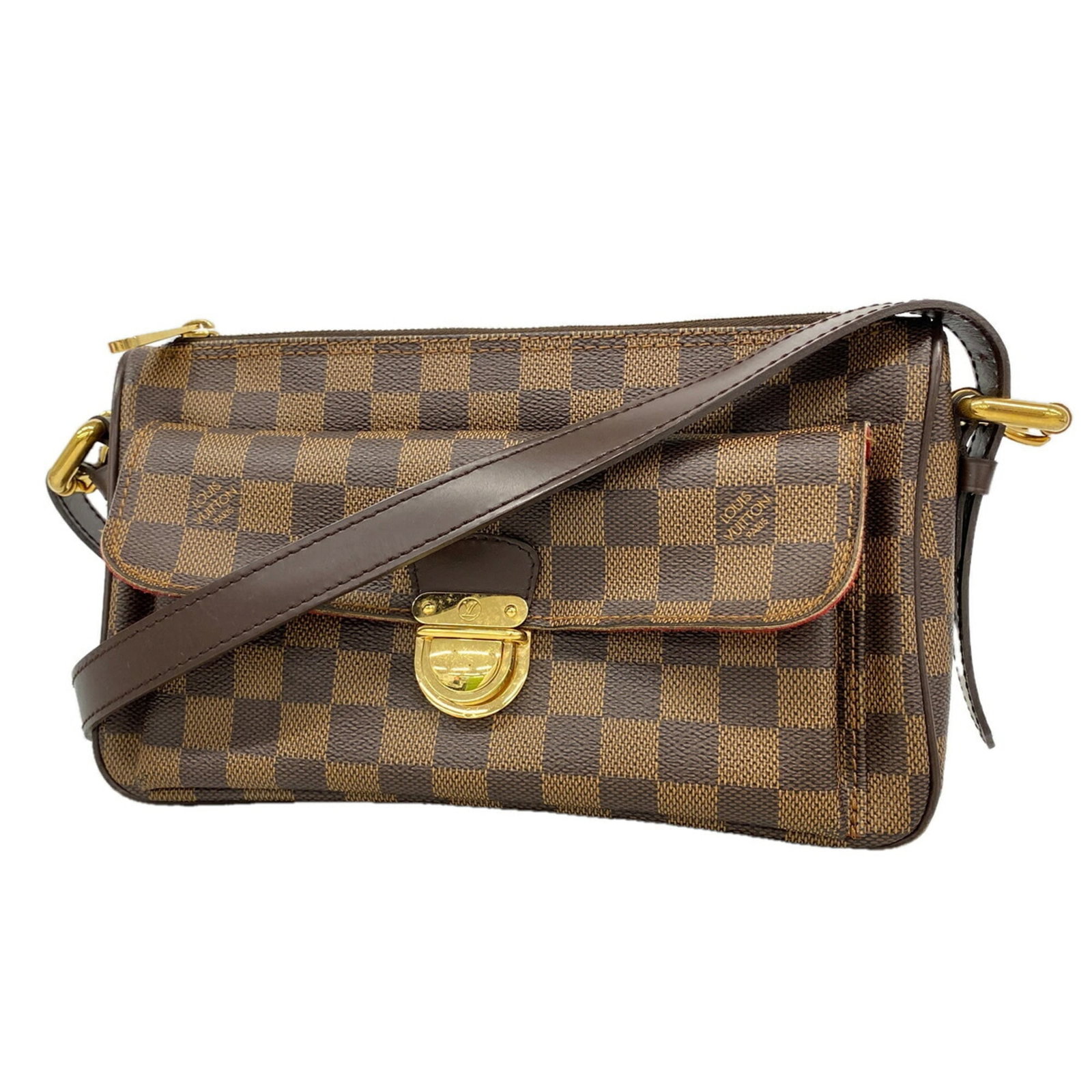 Shoulder Bag by Louis Vuitton: Shoulder Bag by Louis Vuitton The Louis Vuitton shoulder bag boasts a sleek Ebene color, measuring 15.5cm x 25.5cm x 8cm, making it a stylish and compact accessory. This iconic design features a