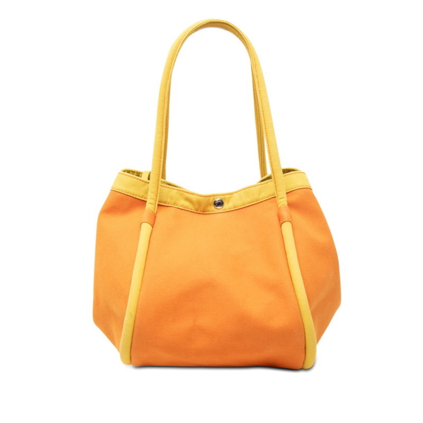 Hermes Shoulder Bag Tote Bag Canvas: Hermes Shoulder Bag Tote Bag Canvas Canvas tote bag with vibrant orange and yellow hues, crafted from high-quality canvas material, measuring 26cm x 23cm x 40cm. This shoulder bag boasts a classic