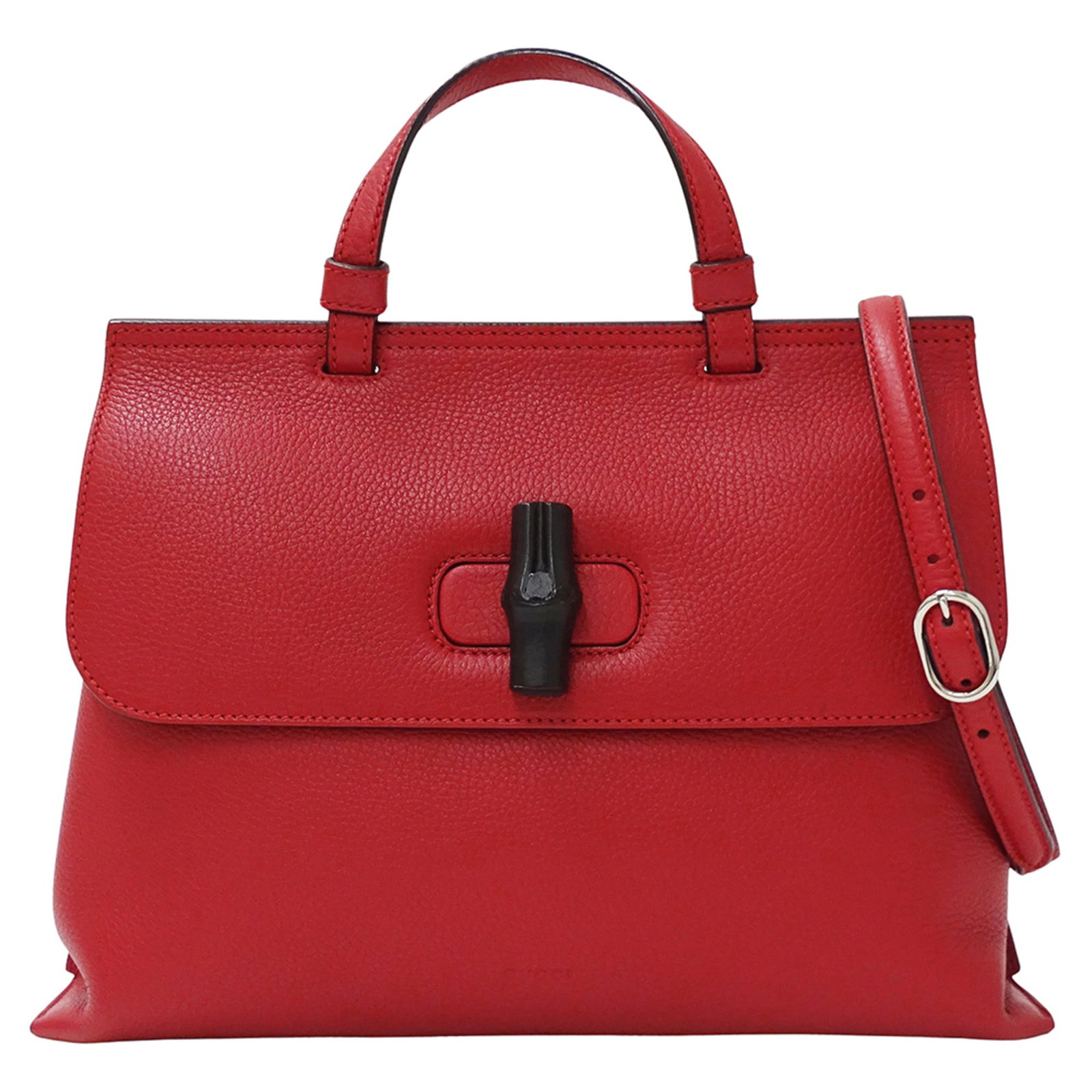 Shoulder Bag Leather Handbag Gucci: Shoulder Bag Leather Handbag Gucci This stunning Gucci leather shoulder bag boasts a bold red color and sleek design, measuring 25cm x 33cm x 13.5cm. The bag features a 24cm handle and 110cm strap, pe