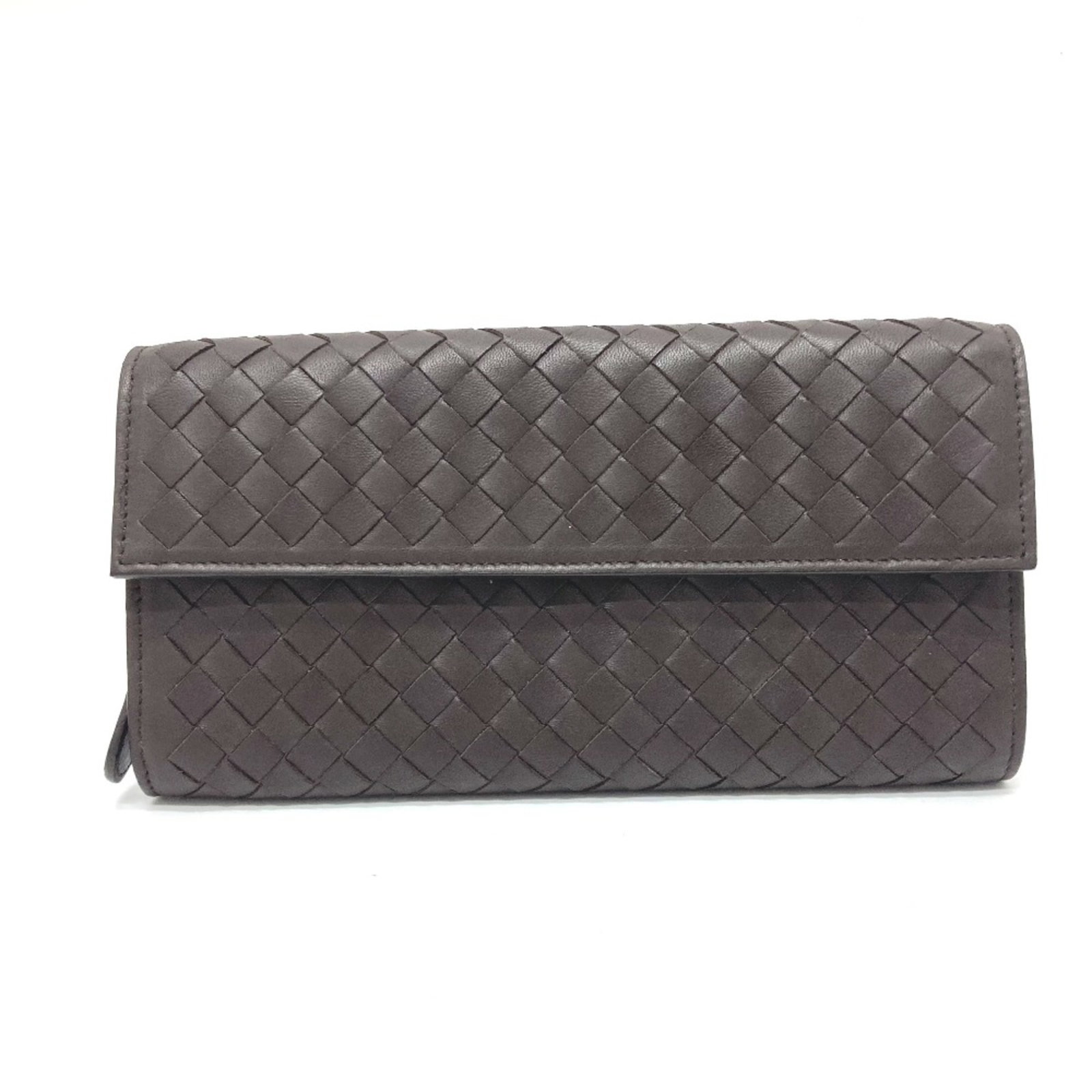 Bottega Veneta Long Wallet (Bi-Fold) Leather: Bottega Veneta Long Wallet (Bi-Fold) Leather Brown Bottega Veneta Long Wallet (Bi-Fold) Leather, measuring 19cmx10cm, features a classic bi-fold design with a signature on the interior. Made from high