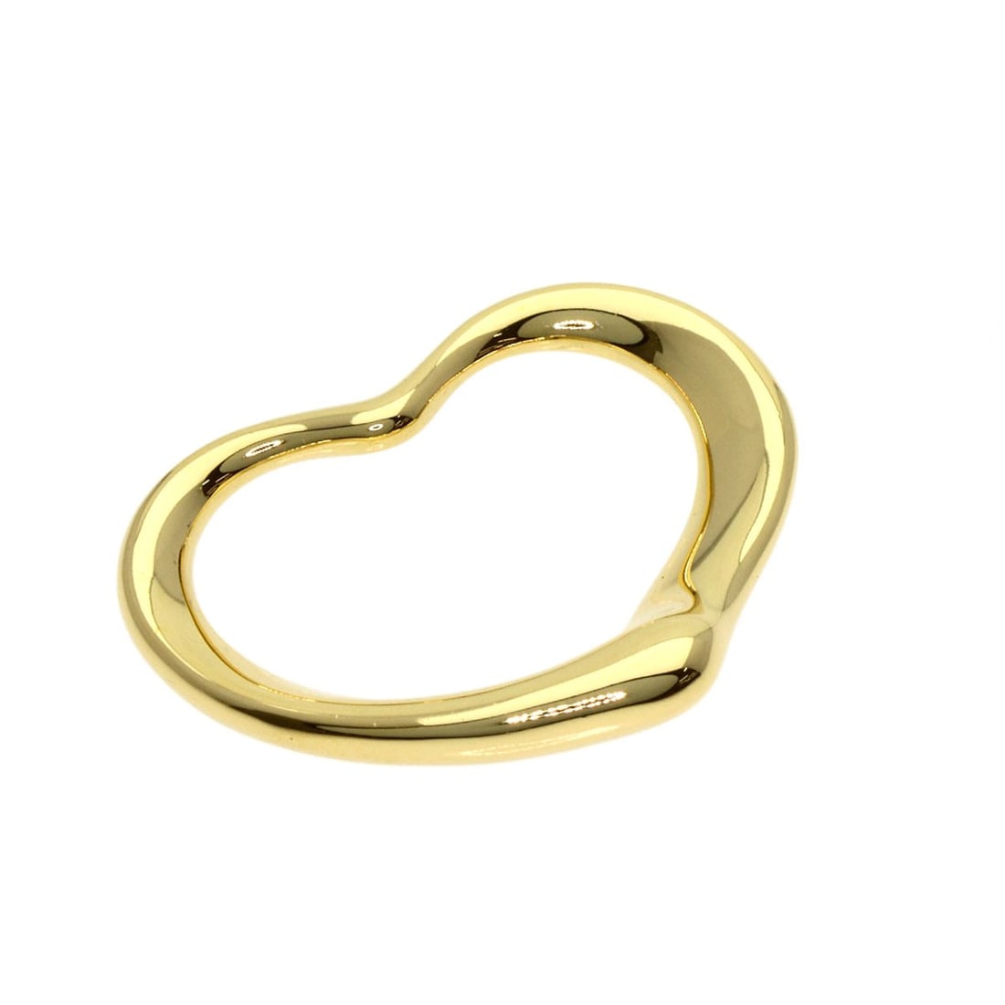 Yellow Gold Pendant K18 Open Heart Tiffany&Co: Yellow Gold Pendant K18 Open Heart Tiffany&Co K18 Yellow Gold Pendant with Open Heart Design, a stunning piece from Tiffany&Co. This pendant showcases a bold open heart design crafted from 18k K18 yel