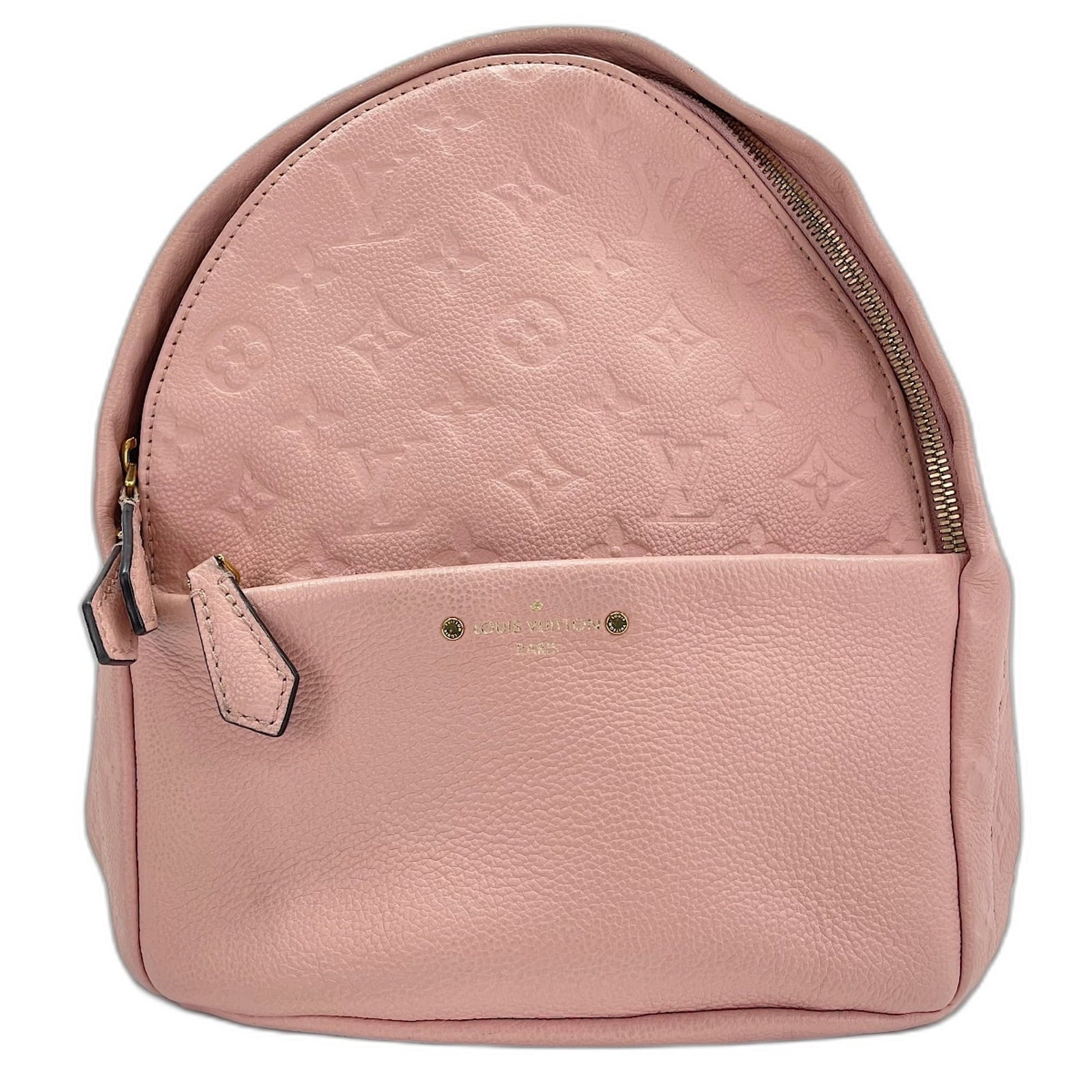 Louis Vuitton Backpack: Louis Vuitton Backpack Pink Louis Vuitton Backpack, 27cm x 25cm x 14cm, a stylish and compact bag with a signature monogram pattern. The backpack's sleek design and vibrant pink color make it a statem