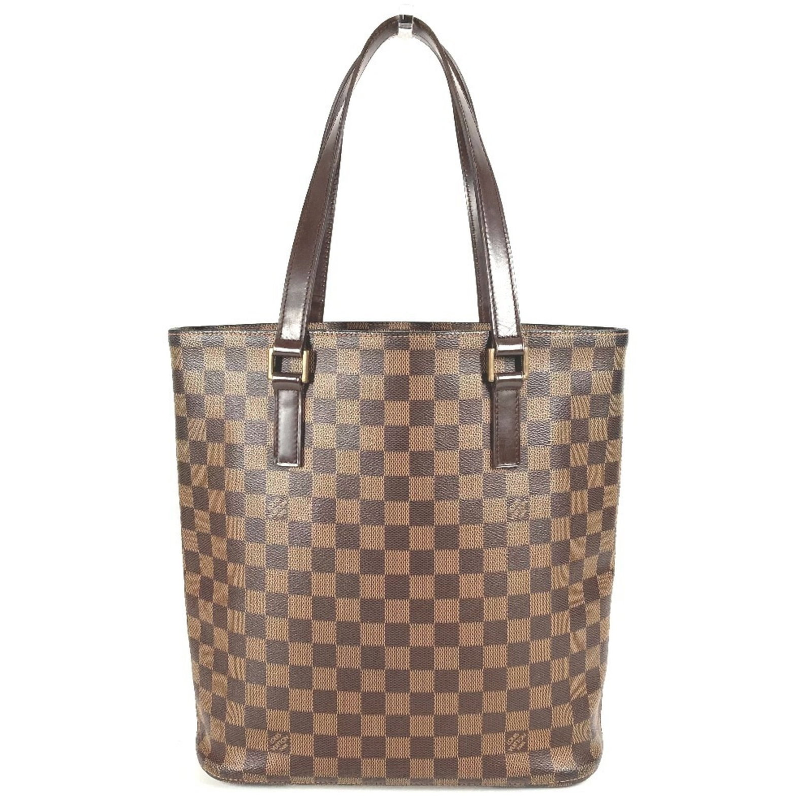 Damier Canvas Louis Vuitton Tote Shoulder Bag: Damier Canvas Louis Vuitton Tote Shoulder Bag Damier Canvas Louis Vuitton Tote Shoulder Bag features a classic design with a timeless Damier canvas pattern in a rich brown color. Made from