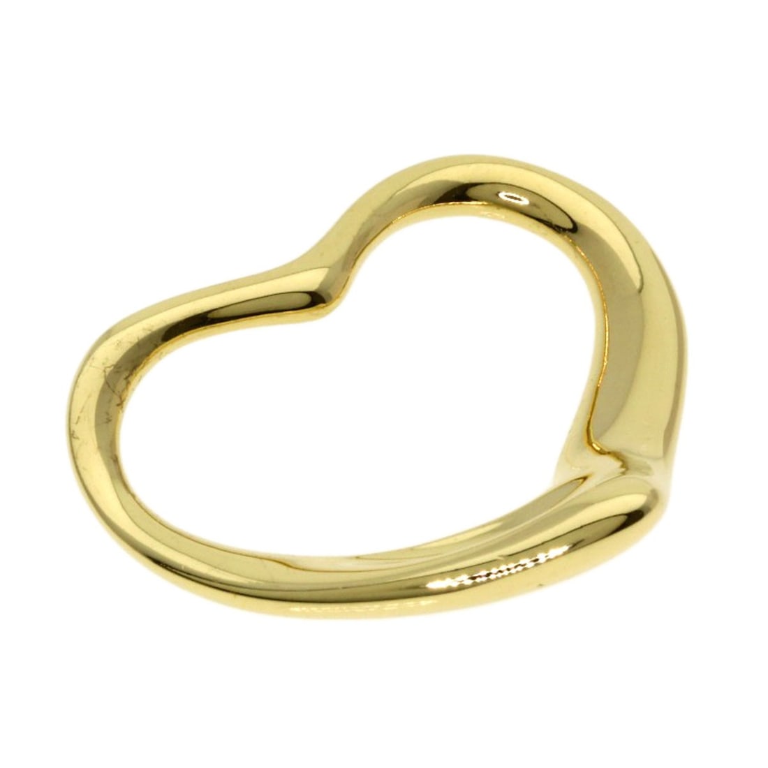 Yellow Gold Pendant K18 Open Heart Tiffany&Co: Yellow Gold Pendant K18 Open Heart Tiffany&Co K18 Yellow Gold Pendant with Open Heart Design, a stunning piece from Tiffany&Co. This pendant showcases a bold open heart design crafted from 18k K18