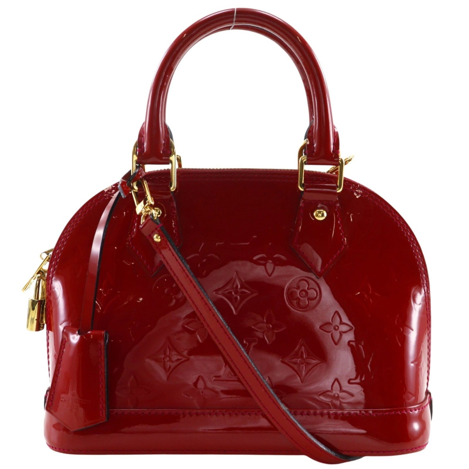 Vuitton Handbag Monogram Vernis Louis: Vuitton Handbag Monogram Vernis Louis Monogram Vernis Louis Vuitton Handbag - A timeless piece of luxury, this iconic handbag boasts the signature Louis Vuitton monogram pattern in a bold, red Pomme d