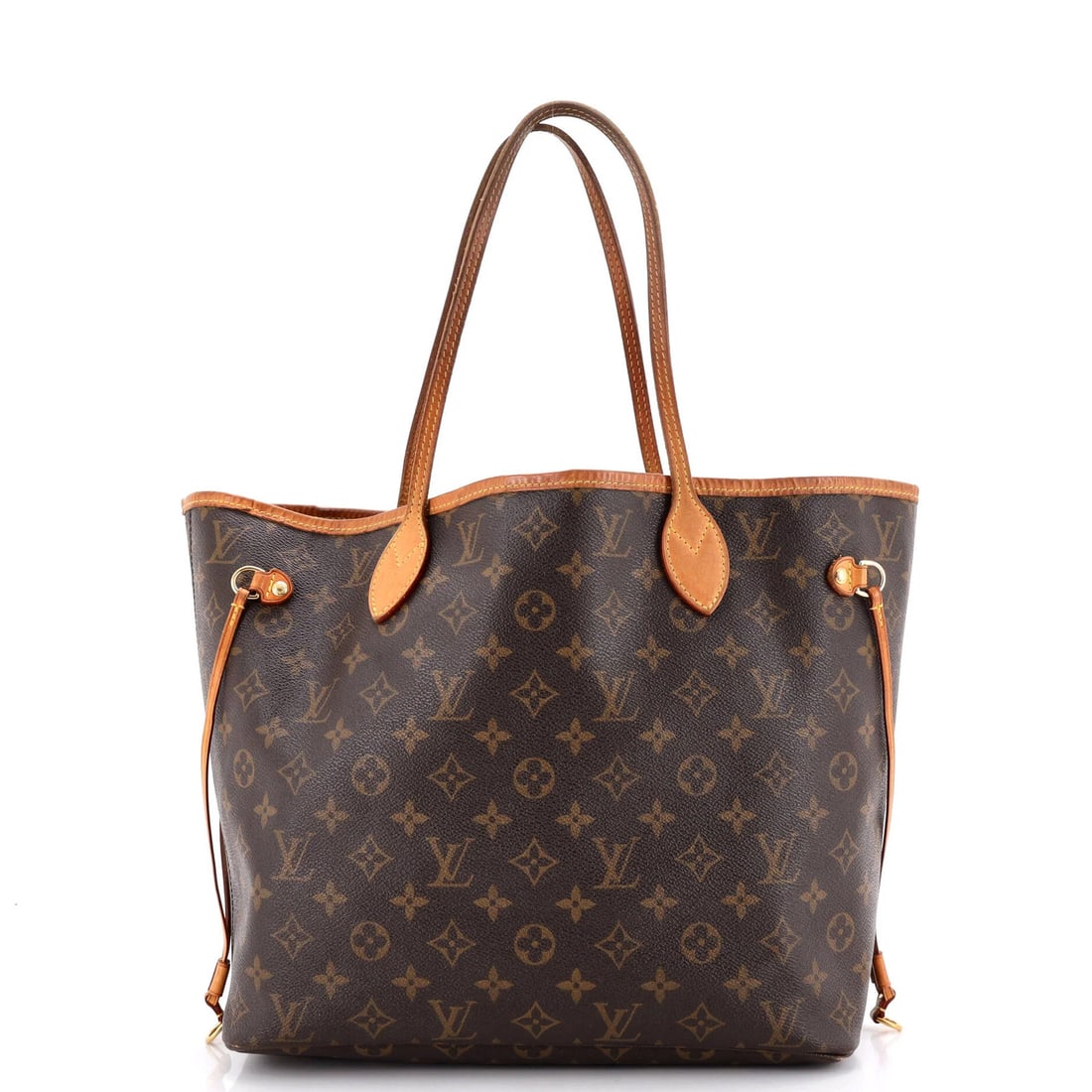 Louis Vuitton Neverfull Tote Monogram Canvas MM: Louis Vuitton Neverfull Tote Monogram Canvas MM Brown Louis Vuitton Neverfull Tote Monogram Canvas MM in fair condition, featuring a classic design with a canvas exterior and gold hardware. The tote m