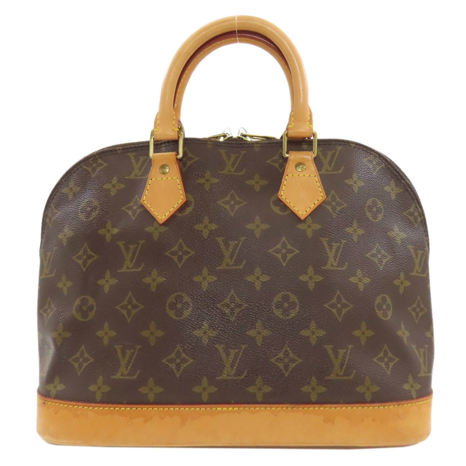 Louis Vuitton Monogram Handbag: Louis Vuitton Monogram Handbag Monogram pattern adorns this Louis Vuitton handbag, showcasing the iconic design. Measuring 24.5cm x 30cm x 16.5cm, it features a classic size and shape. The signature