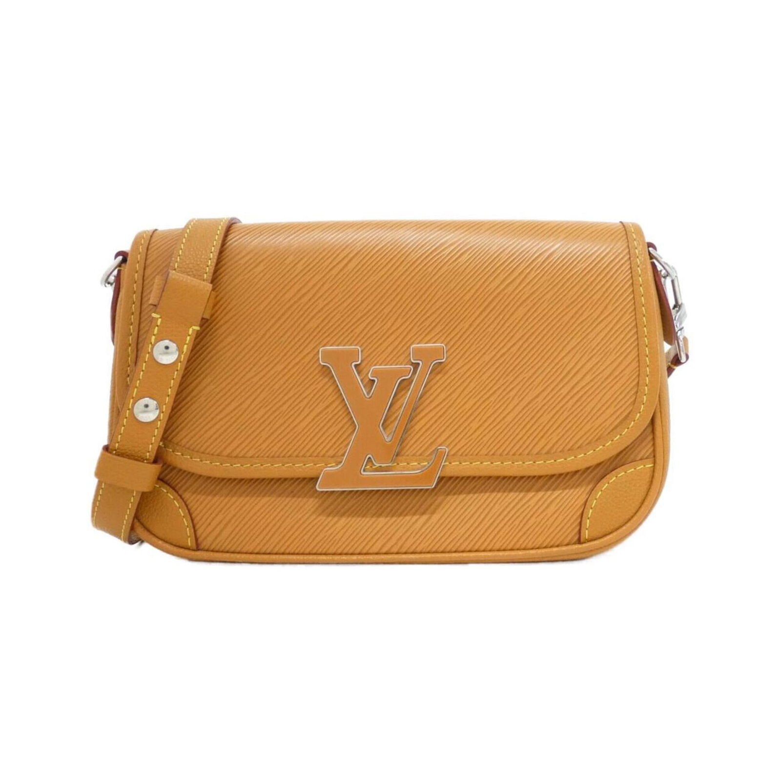 Shoulder Bag Leather Louis Vuitton: Shoulder Bag Leather Louis Vuitton Brown leather Louis Vuitton shoulder bag with a classic design, featuring calf leather construction. Measuring 15cm x 24cm x 9cm, this stylish bag is perfect for