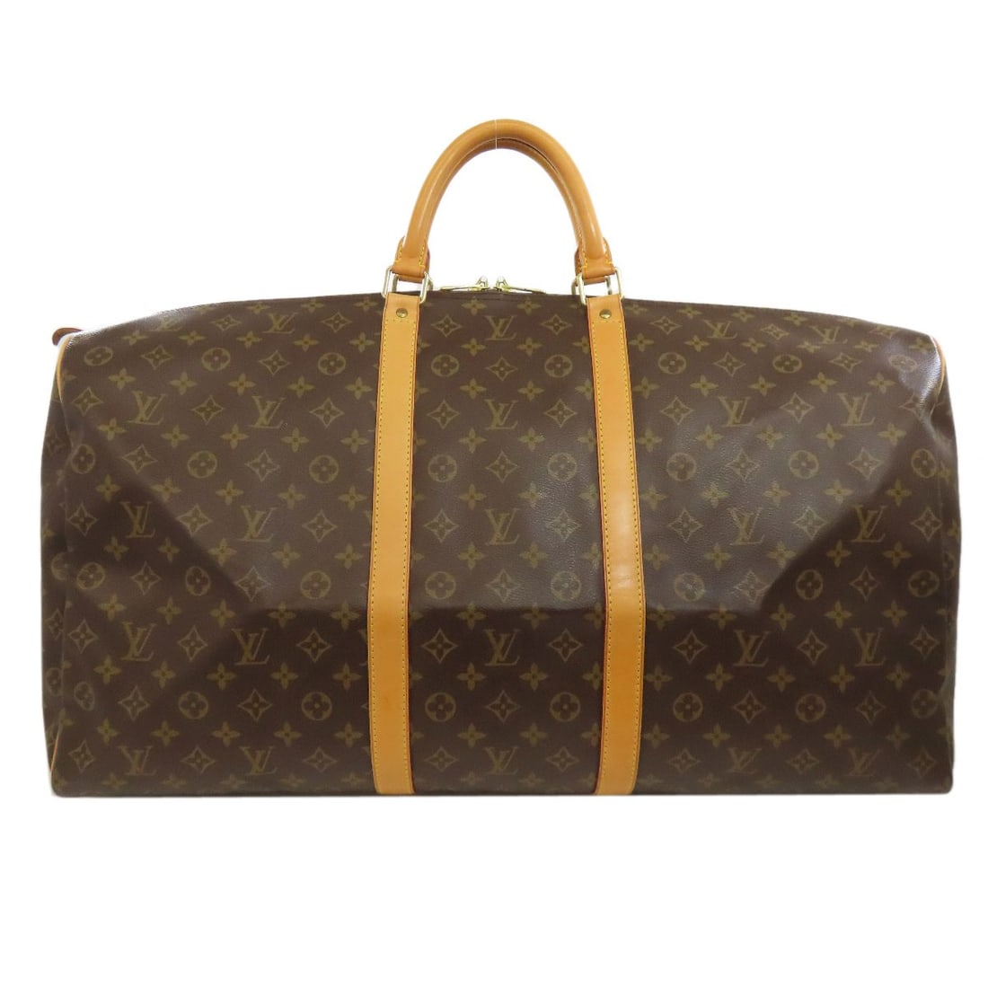 Louis Vuitton Monogram Canvas M41422 Kiepol Boston Bag 60: Louis Vuitton Monogram Canvas M41422 Kiepol Boston Bag 60 Brown Monogram Canvas Boston Bag from LOUIS VUITTON. This iconic bag features the brand's signature monogram canvas exterior in brown, a class
