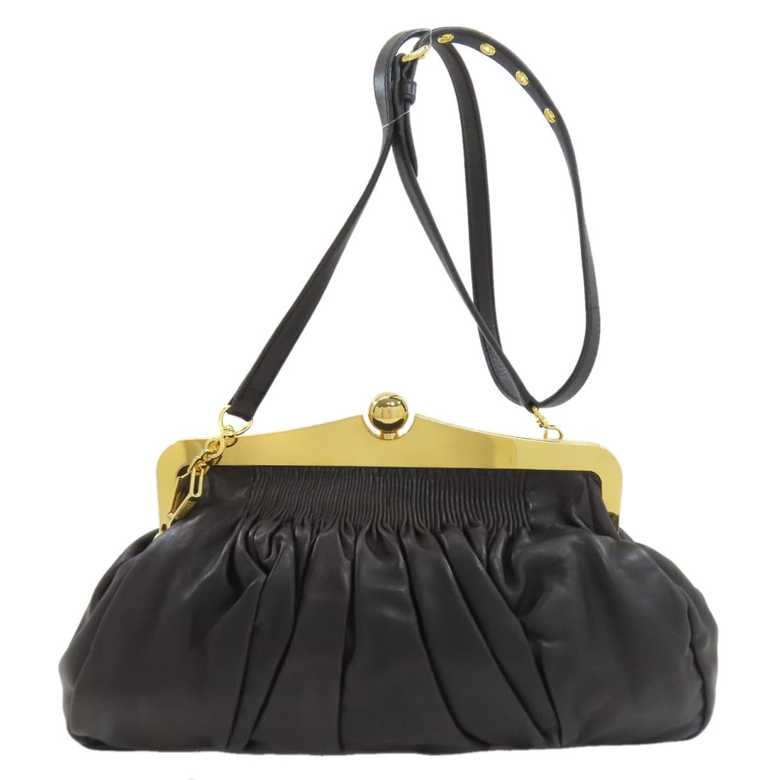 Calf Shoulder Bag Miumiu Logo: Calf Shoulder Bag Miumiu Logo Calf shoulder bag with a prominent MIUMIU logo, made from high-quality calf leather in a sleek black finish. The bag's design showcases its exterior material, while its