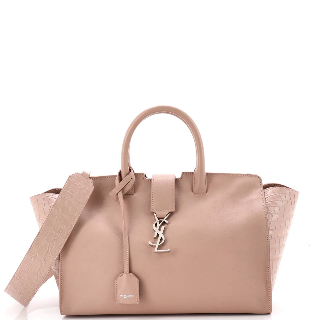 Saint Laurent Monogram Cabas Downtown Leather with Crocodile Embossed Leather (1 of 6)