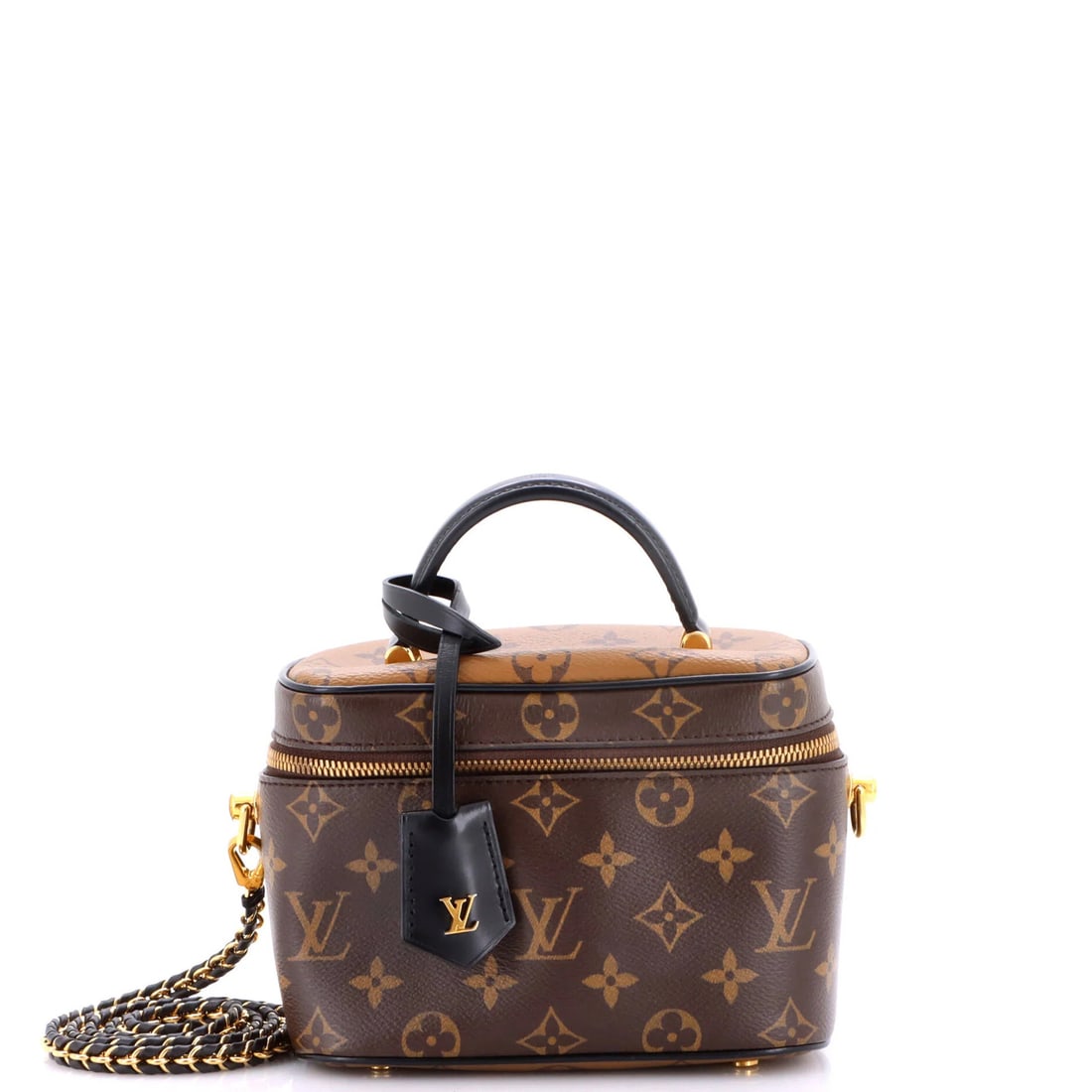 Vanity Handbag Canvas Monogram Reverse Louis Vuitton: Vanity Handbag Canvas Monogram Reverse Louis Vuitton Vanity Handbag Canvas Monogram Reverse Louis Vuitton - A stylish and timeless accessory, this Louis Vuitton handbag boasts a classic brown canvas