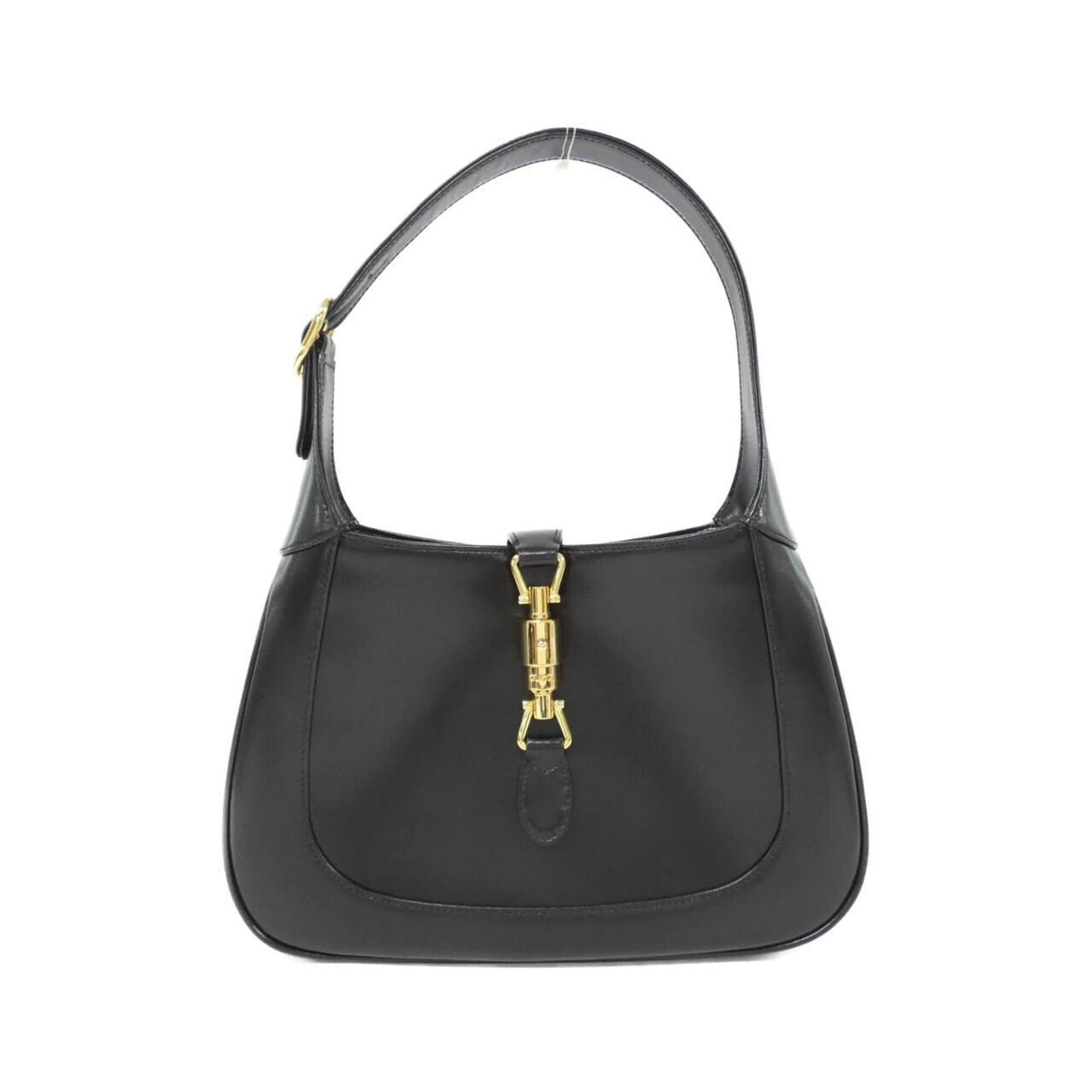Shoulder Bag Leather: Shoulder Bag Leather Black leather shoulder bag with a sleek design, measuring 18cm x 27cm x 4cm and weighing 480g. The bag features adjustable straps with a handle length of 40cm - 45cm and a sturdy 
