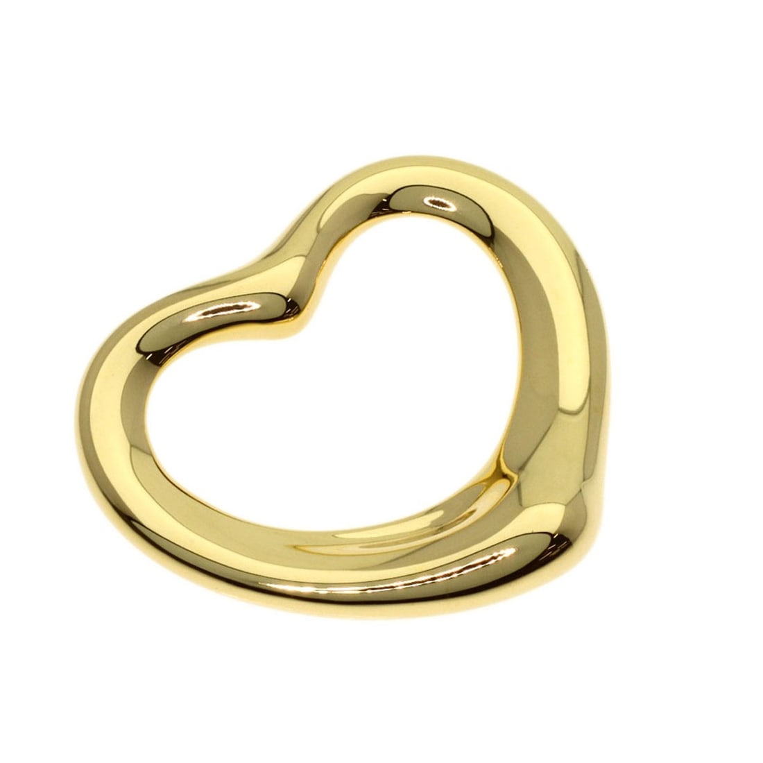 Yellow Gold Pendant K18 Open Heart Tiffany&Co: Yellow Gold Pendant K18 Open Heart Tiffany&Co K18 Yellow Gold Pendant with Open Heart Design, a stunning piece from Tiffany&Co. This pendant showcases a bold open heart design crafted from 18k K18