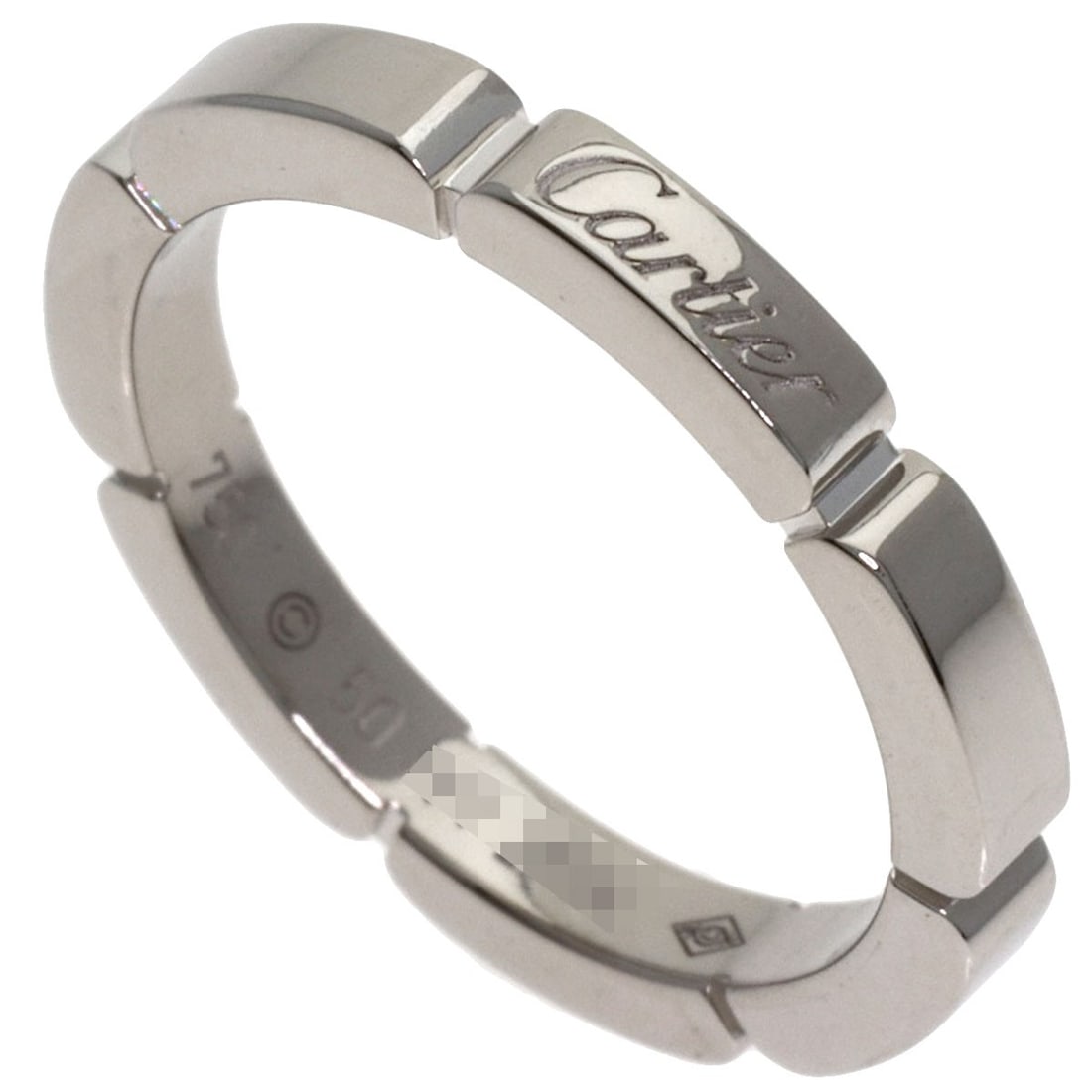 Cartier Mayon Panthere # 50 Ring K18 White Gold: Cartier Mayon Panthere # 50 Ring K18 White Gold Cartier's Mayon Panthere #50 Ring boasts a striking silver K18 White Gold exterior, showcasing the brand's signature style. This elegant ring,