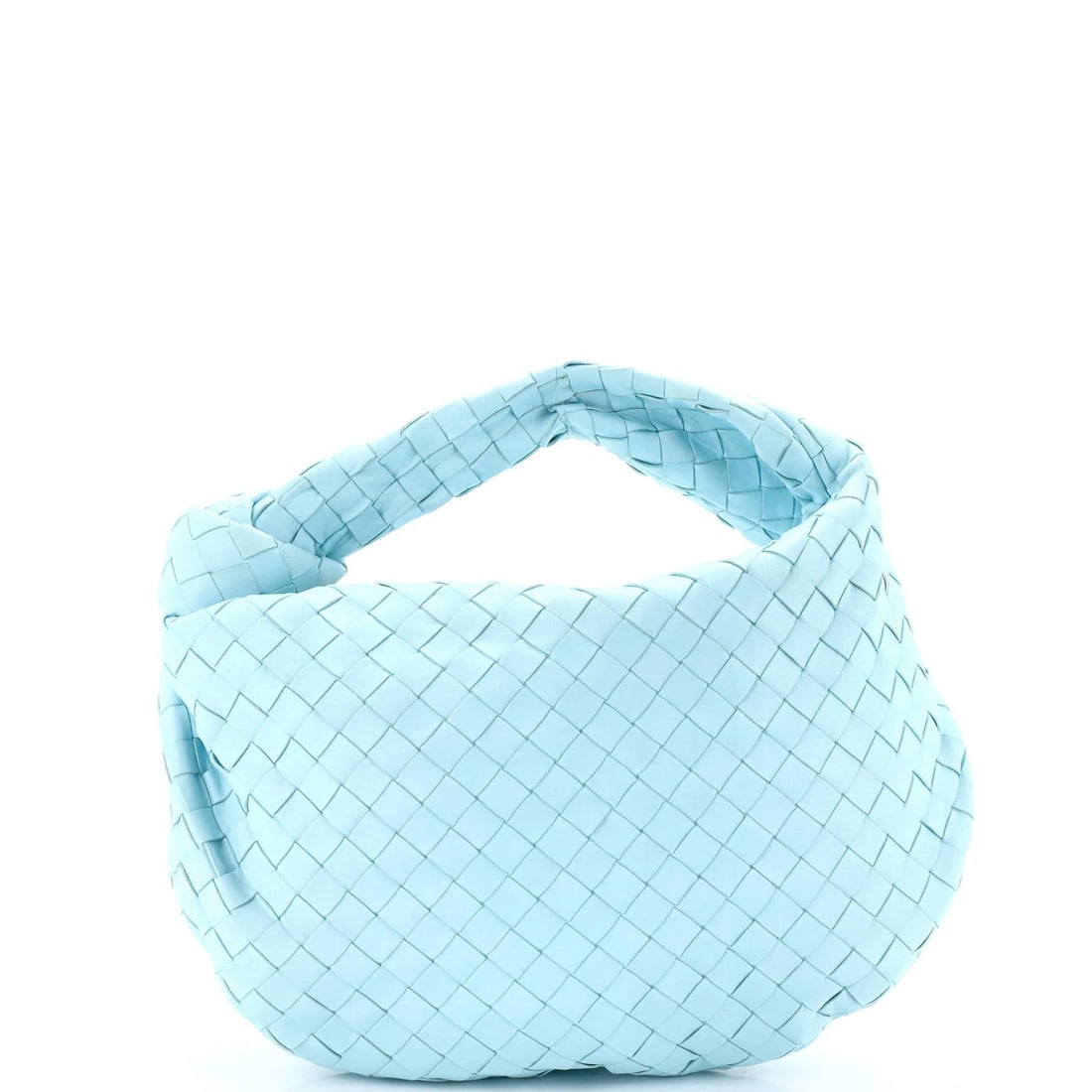 Bottega Veneta BV Jodie Hobo Intrecciato Nappa Small: Bottega Veneta BV Jodie Hobo Intrecciato Nappa Small Small Bottega Veneta BV Jodie Hobo Intrecciato Nappa Blue Leather Bag. Features a classic hobo design with a 10" handle drop, measuring 10" tall,