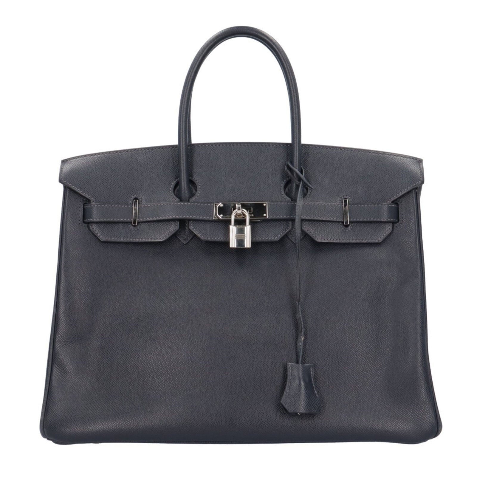 Handbag Epsom Leather by Hermes: Handbag Epsom Leather by Hermes Epsom leather handbags are renowned for their exceptional durability and rich, velvety texture. This blue indigo, navy Hermes handbag boasts a classic design and